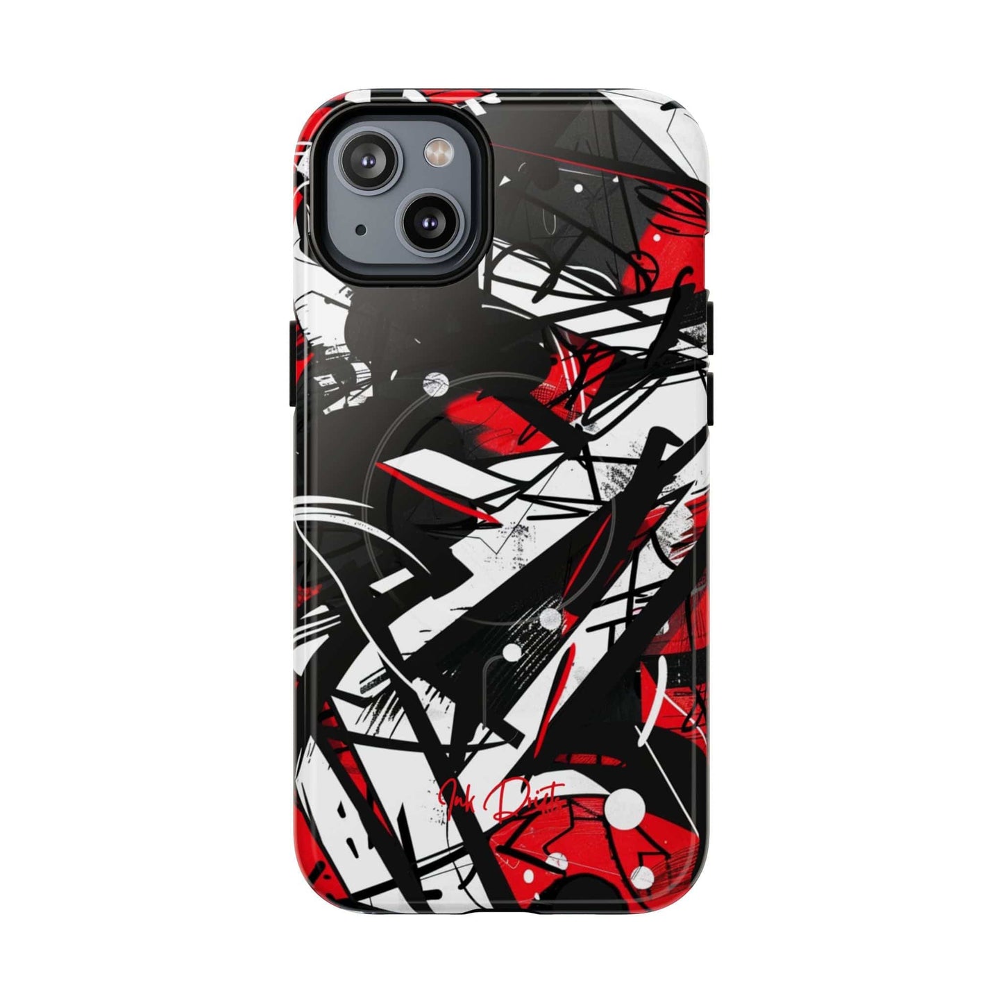 iPhone 14 Plus Glossy Phone Case - Urban Chaos | MagSafe iPhone Case