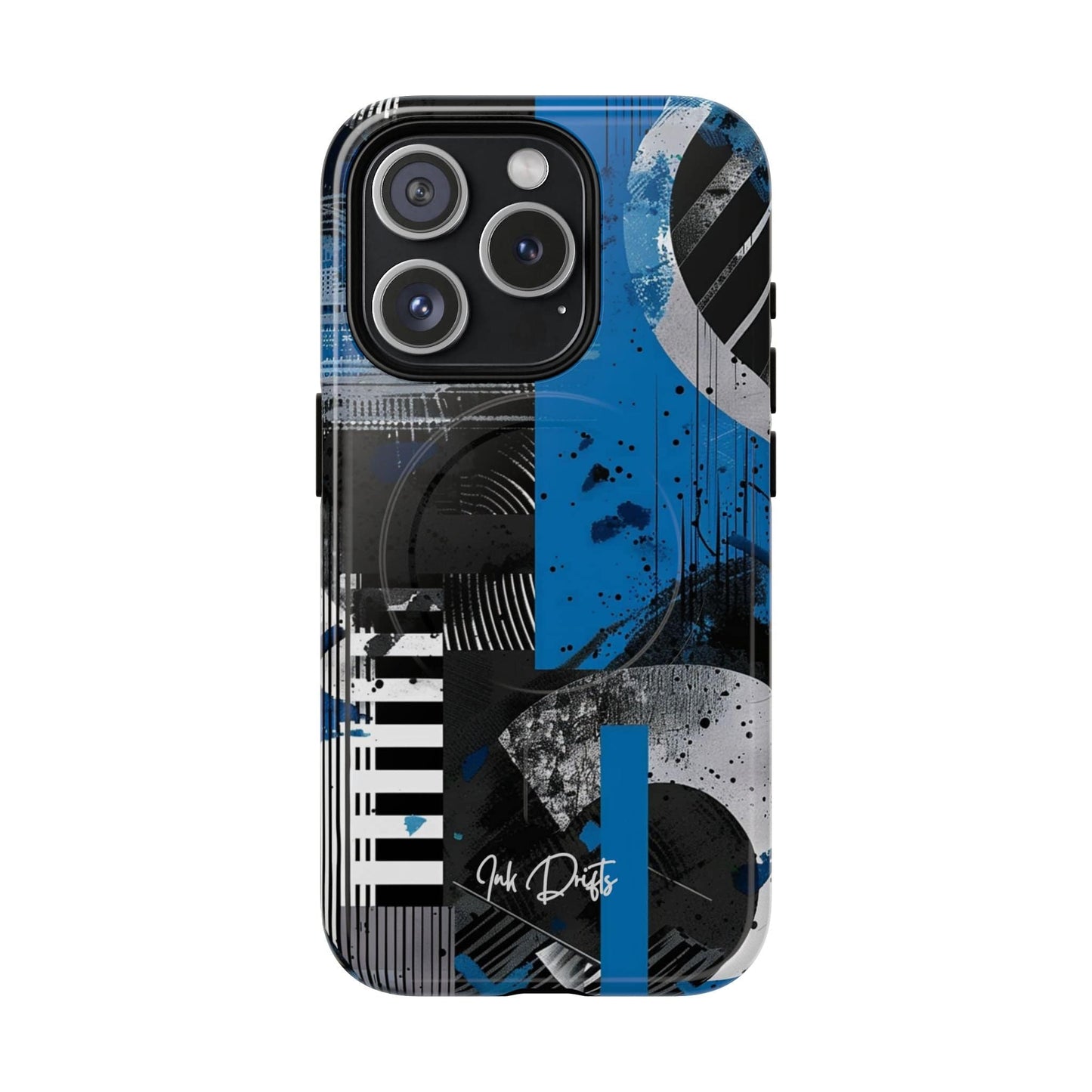 iPhone 15 Pro Glossy Phone Case - Urban Geometry | MagSafe iPhone Case