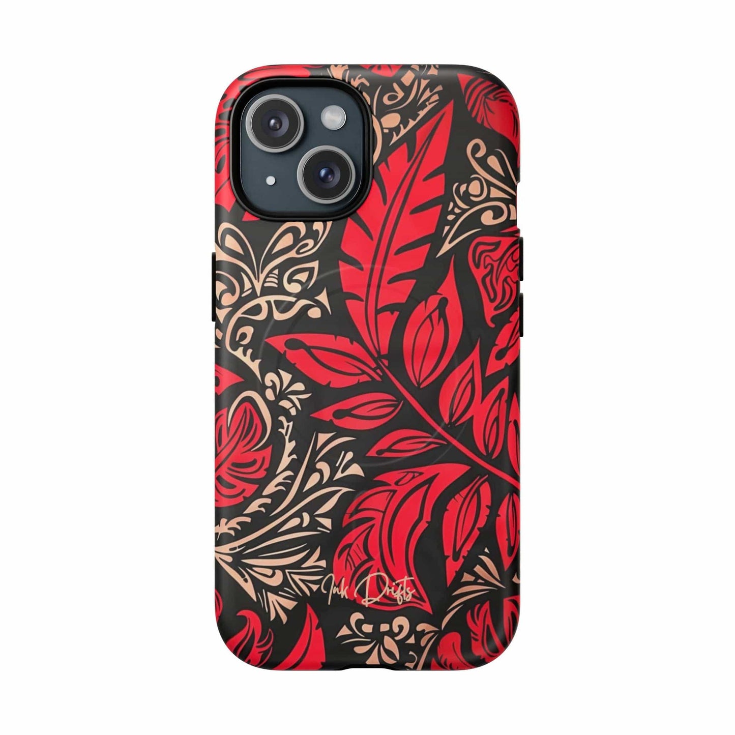 iPhone 15 Matte Phone Case - Crimson Foliage | MagSafe iPhone Case