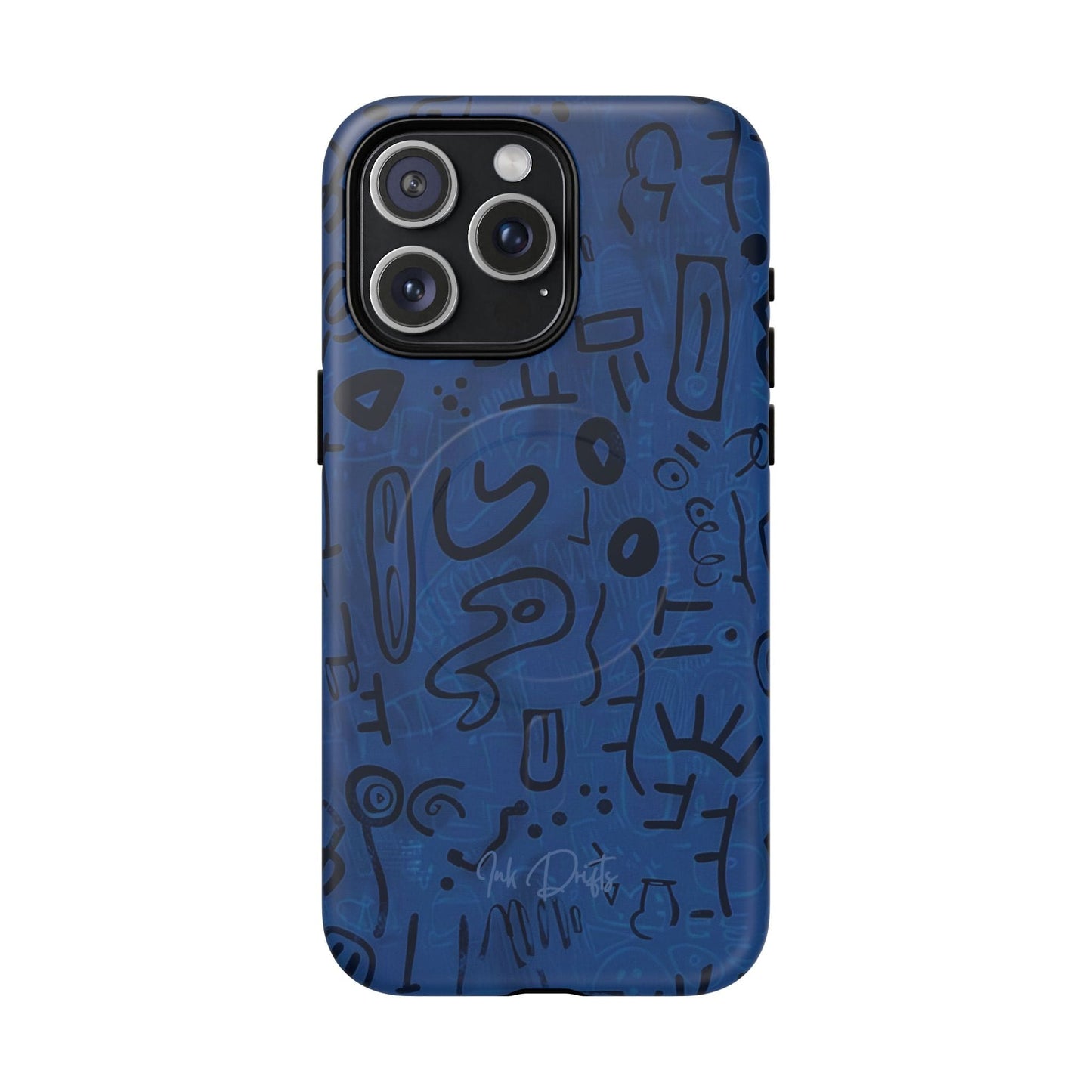 iPhone 15 Pro Max Matte Phone Case - Nocturnal Scribbles | MagSafe iPhone Case
