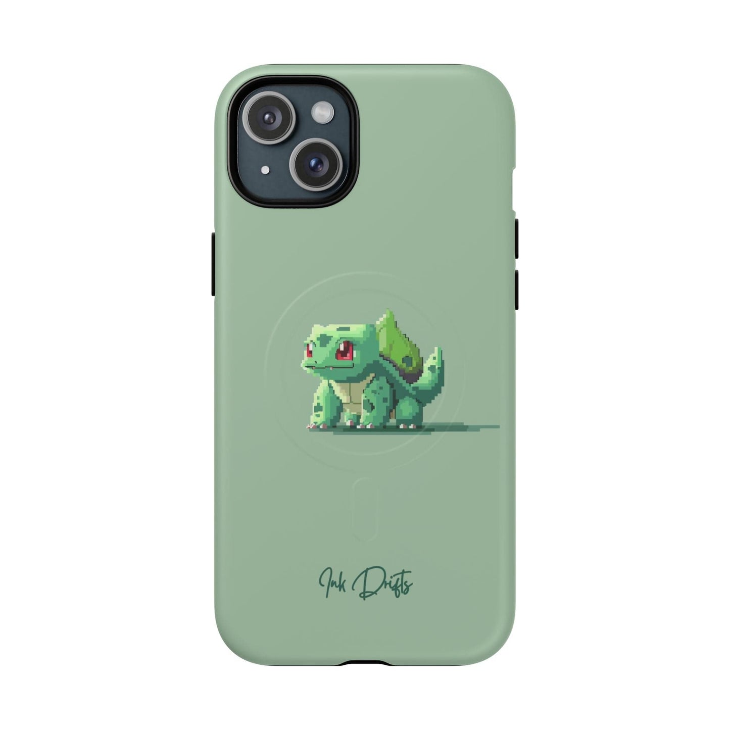 iPhone 15 Plus Matte Phone Case - Pixel Bulbasaur | MagSafe iPhone Case