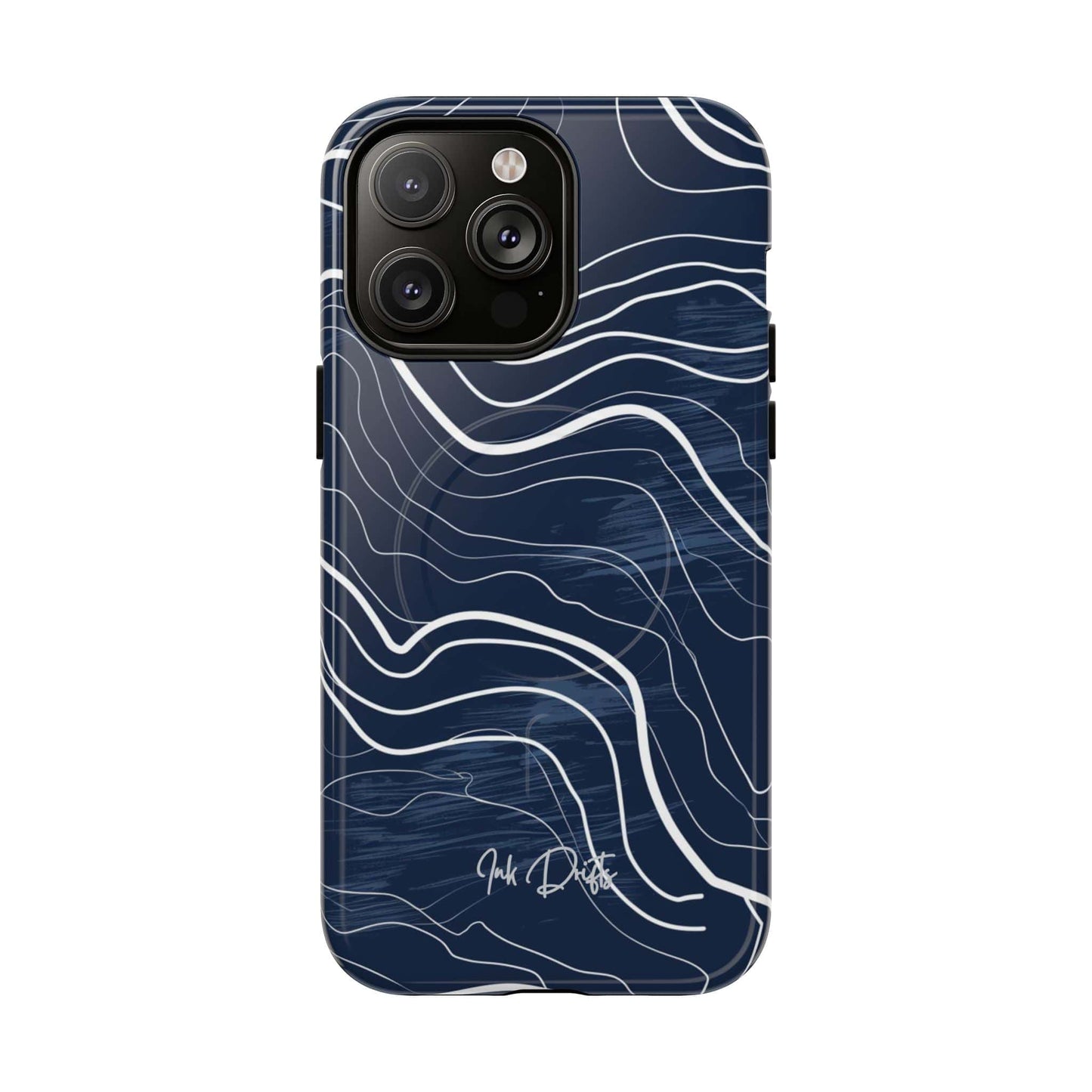 iPhone 14 Pro Max Glossy Phone Case - Ocean Waves | MagSafe iPhone Case