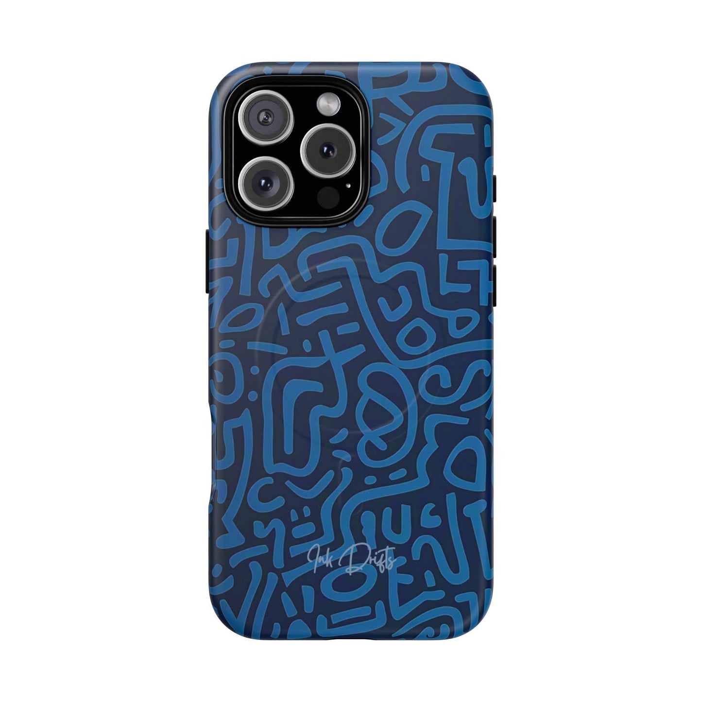 iPhone 16 Pro Max Matte Phone Case - Azure Labyrinth | MagSafe iPhone Case
