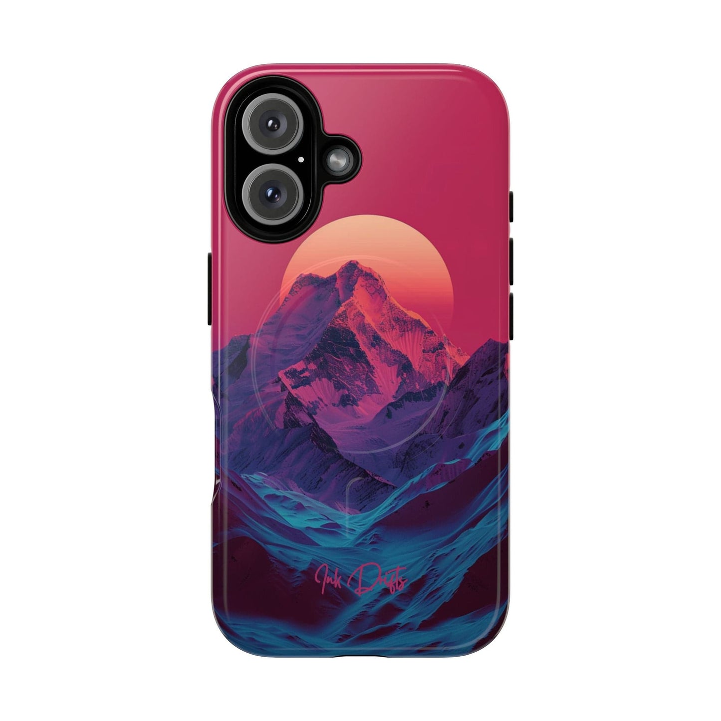 iPhone 16 Glossy Phone Case - Mountain Aura | MagSafe iPhone Case