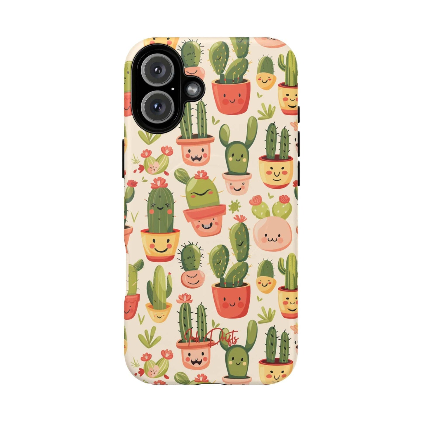 iPhone 16 Plus Matte Phone Case - Cactus Joy | MagSafe iPhone Case
