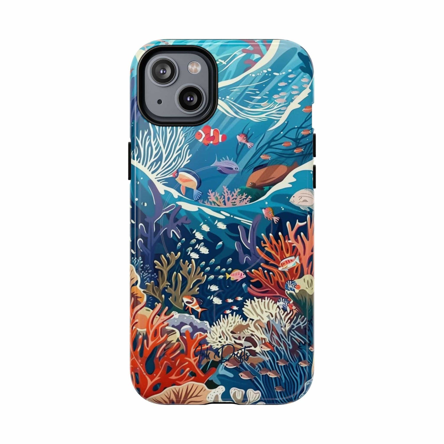 iPhone 14 Plus Glossy Phone Case - Coral Reef | MagSafe iPhone Case