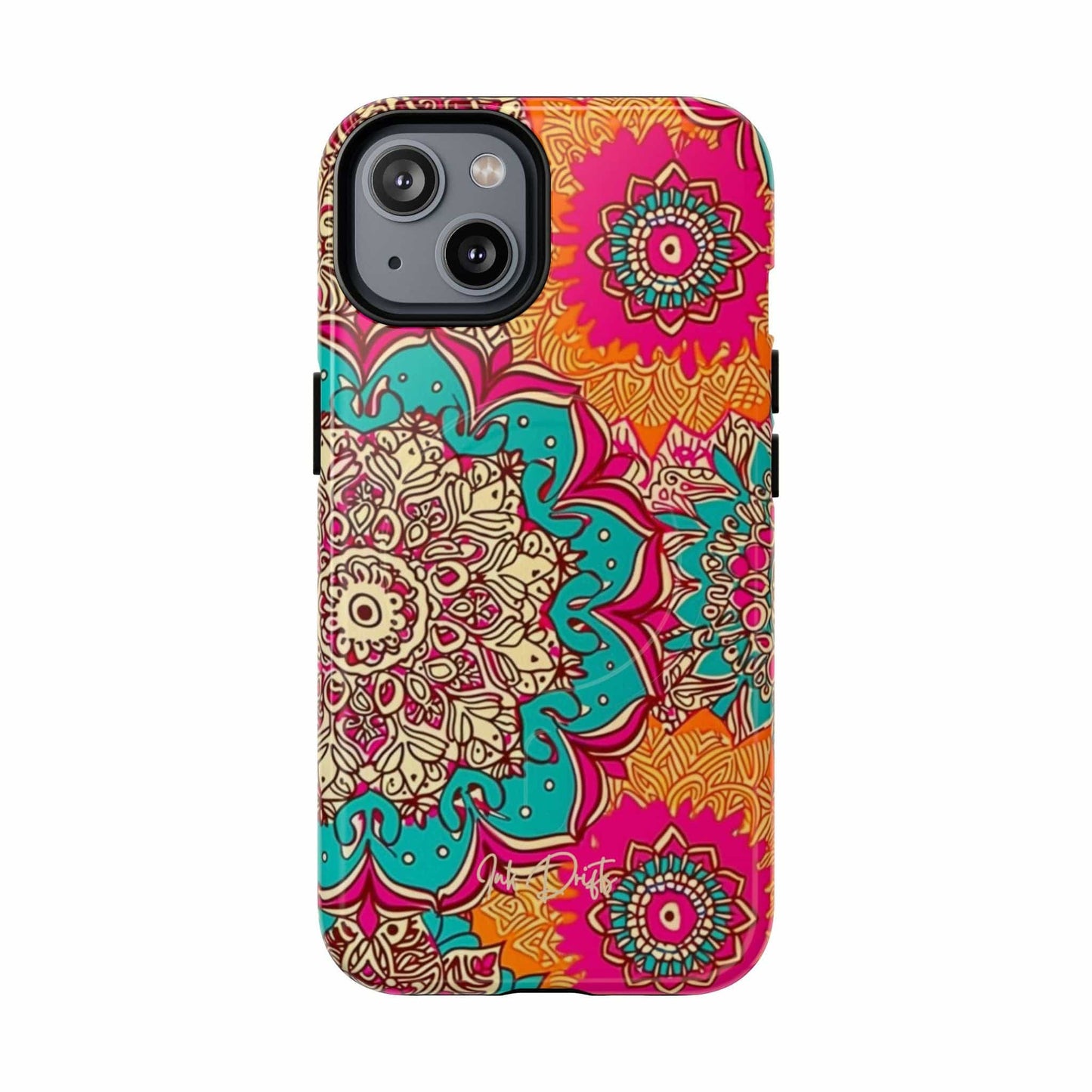 iPhone 14 Glossy Phone Case - Kaleido Bliss | MagSafe iPhone Case