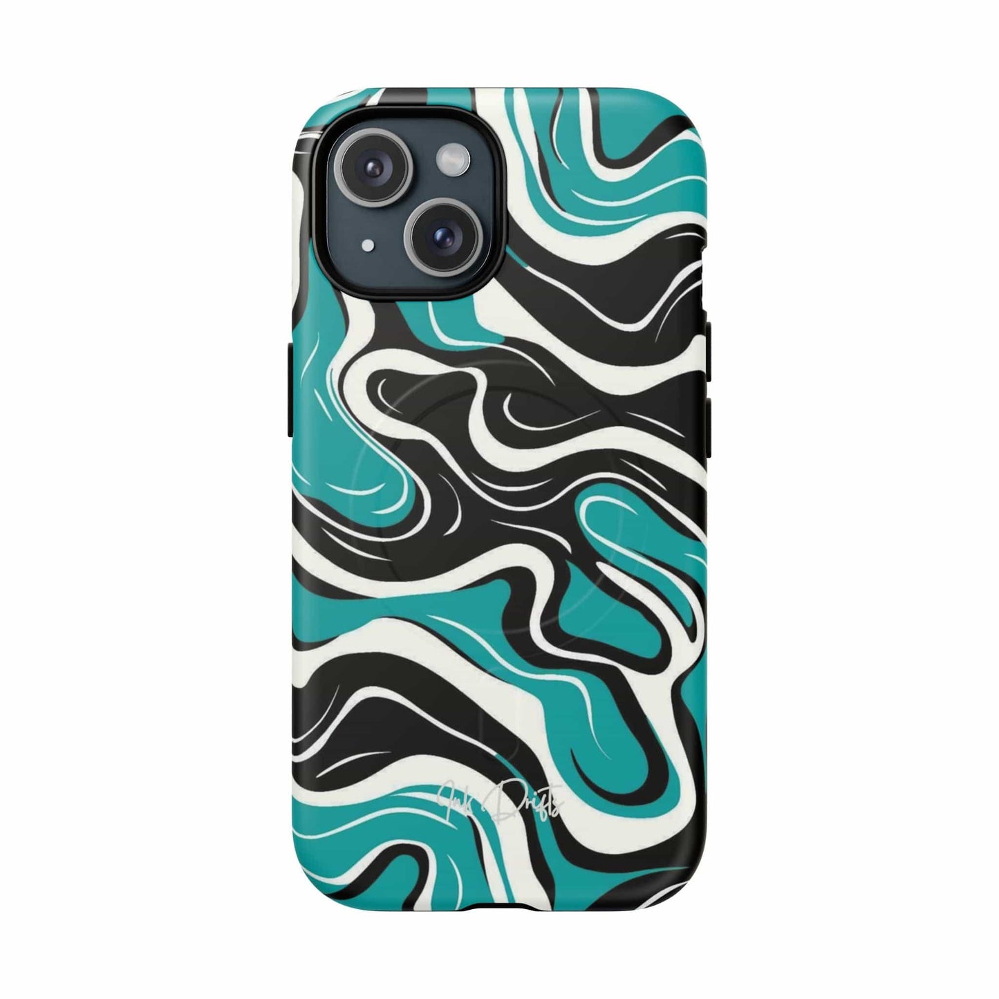 iPhone 15 Matte Phone Case - Teal Tempest | MagSafe iPhone Case