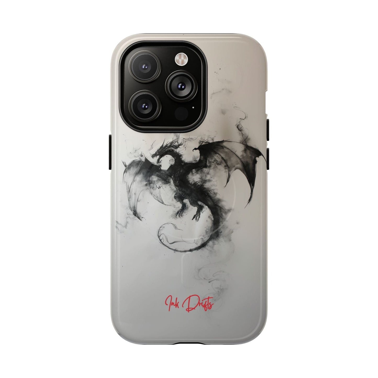 iPhone 14 Pro Glossy Phone Case - Smoky Dragon | MagSafe iPhone Case