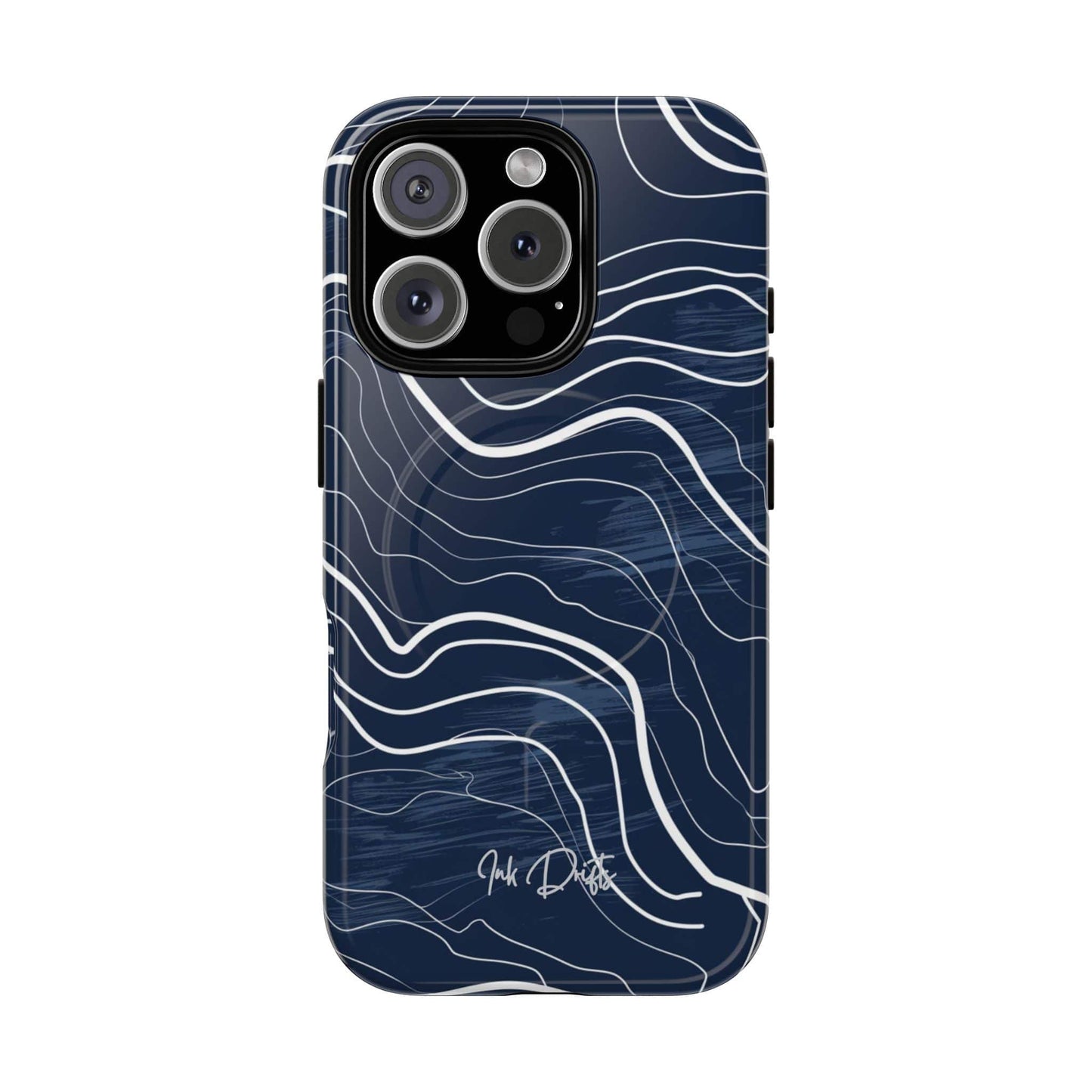 iPhone 16 Pro Glossy Phone Case - Ocean Waves | MagSafe iPhone Case