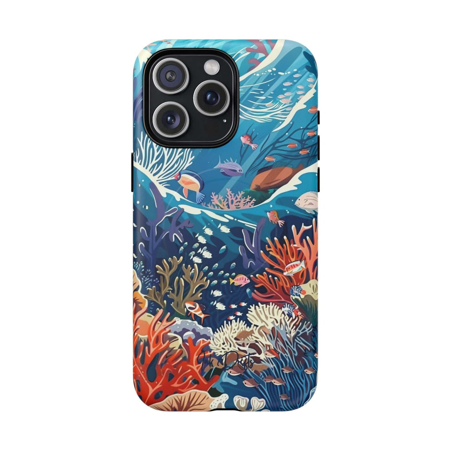 iPhone 15 Pro Max Matte Phone Case - Coral Reef | MagSafe iPhone Case