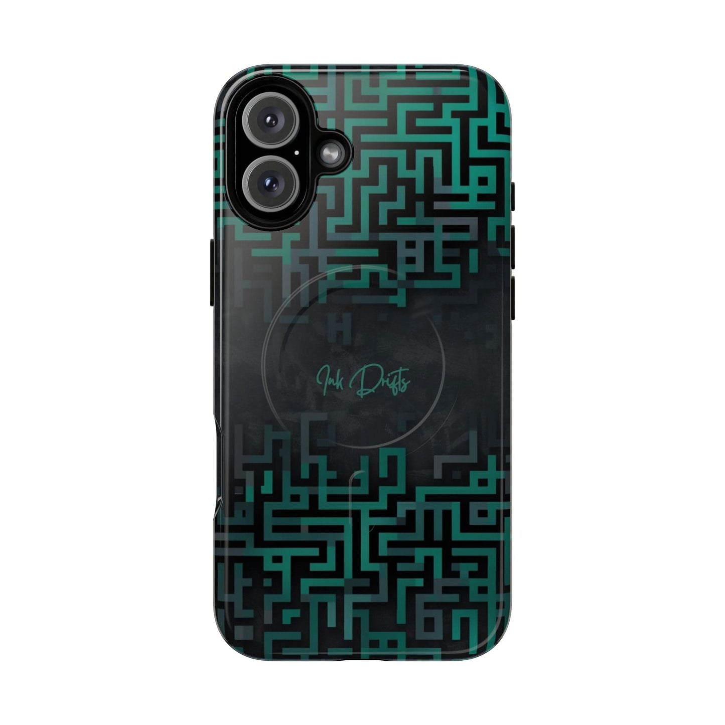 iPhone 16 Plus Glossy Phone Case - Cyber Circuit | MagSafe iPhone Case