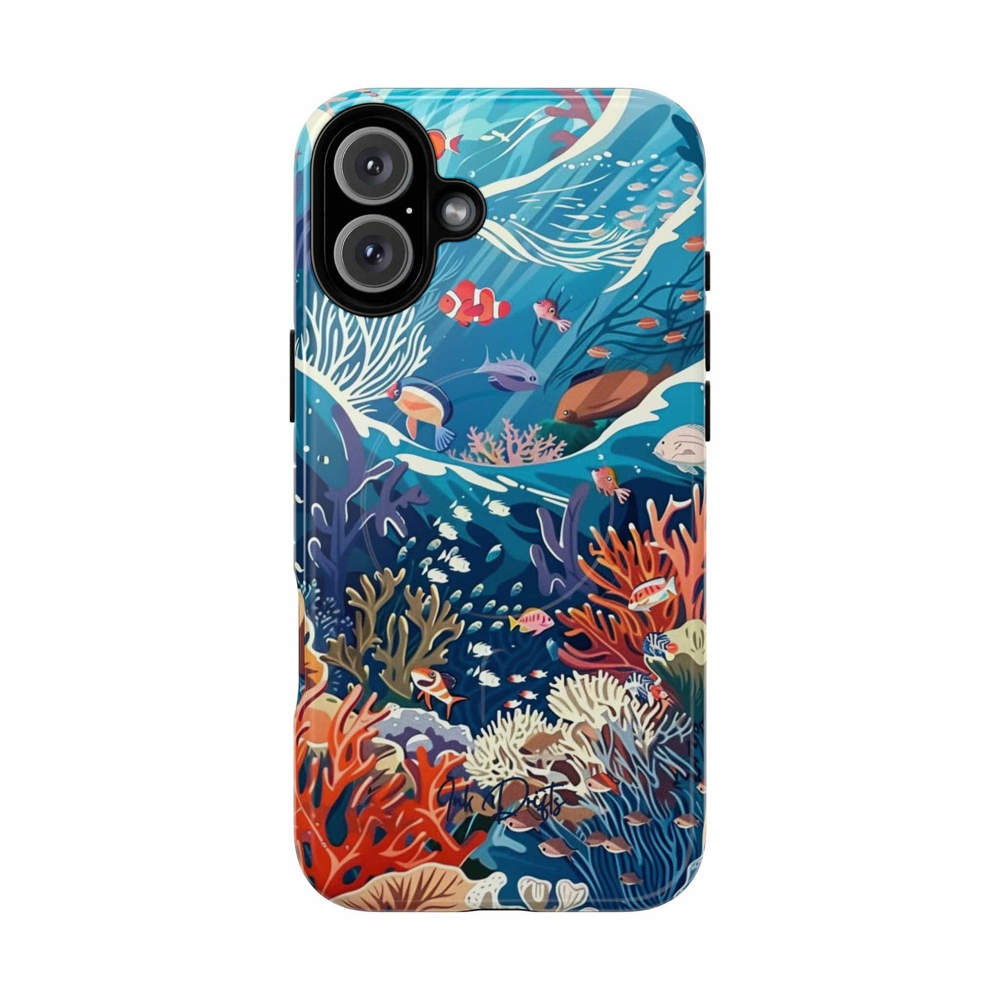 iPhone 16 Plus Glossy Phone Case - Coral Reef | MagSafe iPhone Case