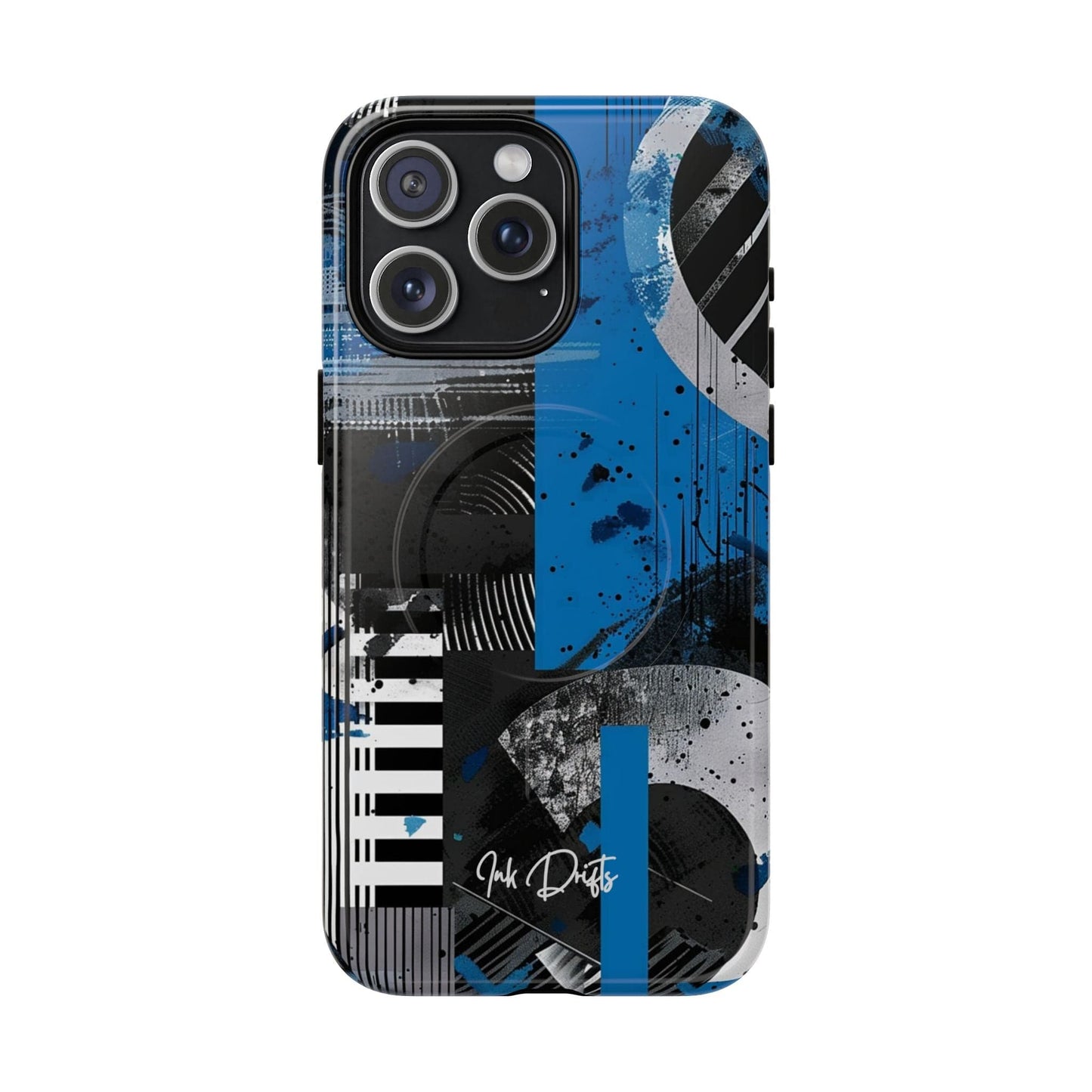 iPhone 15 Pro Max Glossy Phone Case - Urban Geometry | MagSafe iPhone Case