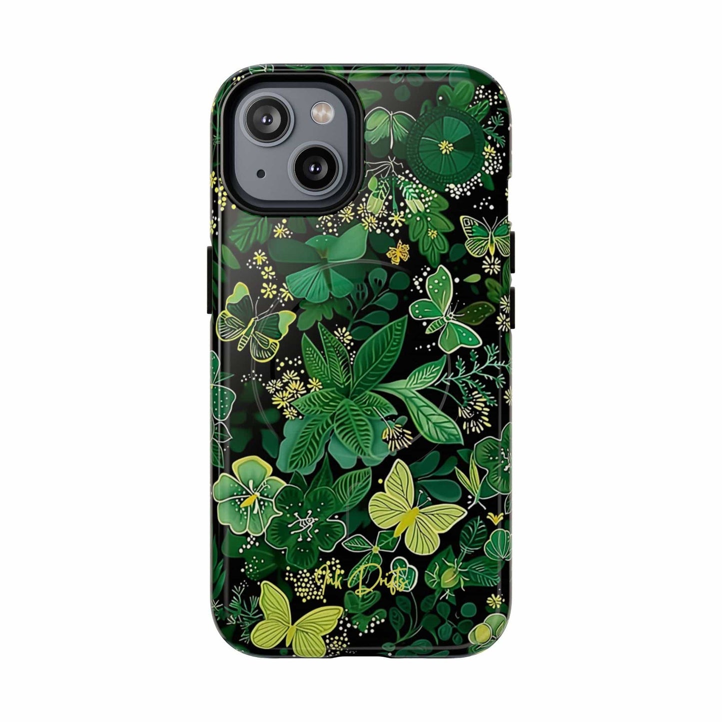 iPhone 14 Glossy Phone Case - Spring Butterflies | MagSafe iPhone Case