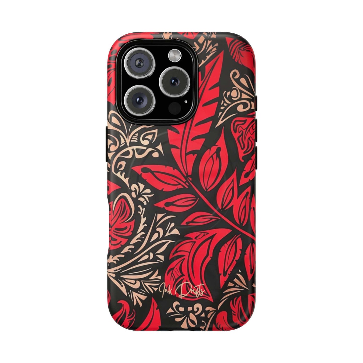 iPhone 16 Pro Matte Phone Case - Crimson Foliage | MagSafe iPhone Case