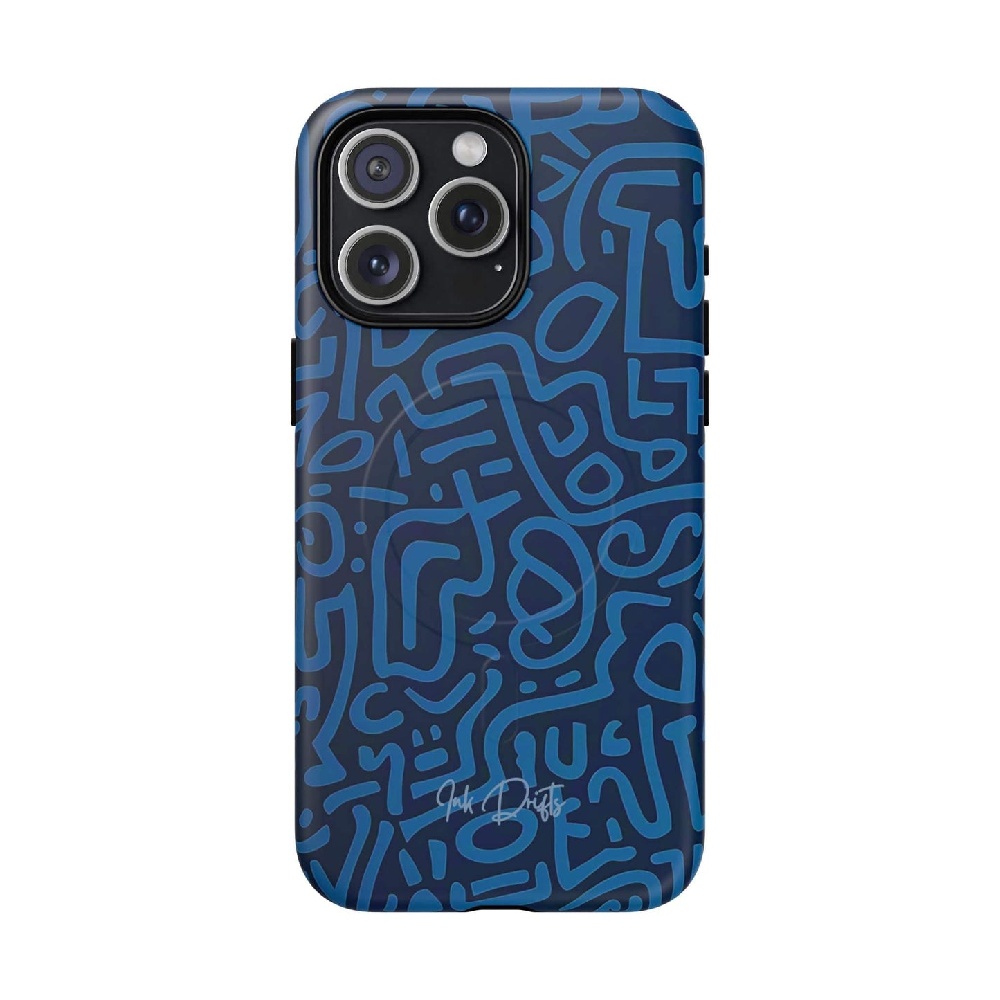 iPhone 15 Pro Max Matte Phone Case - Azure Labyrinth | MagSafe iPhone Case