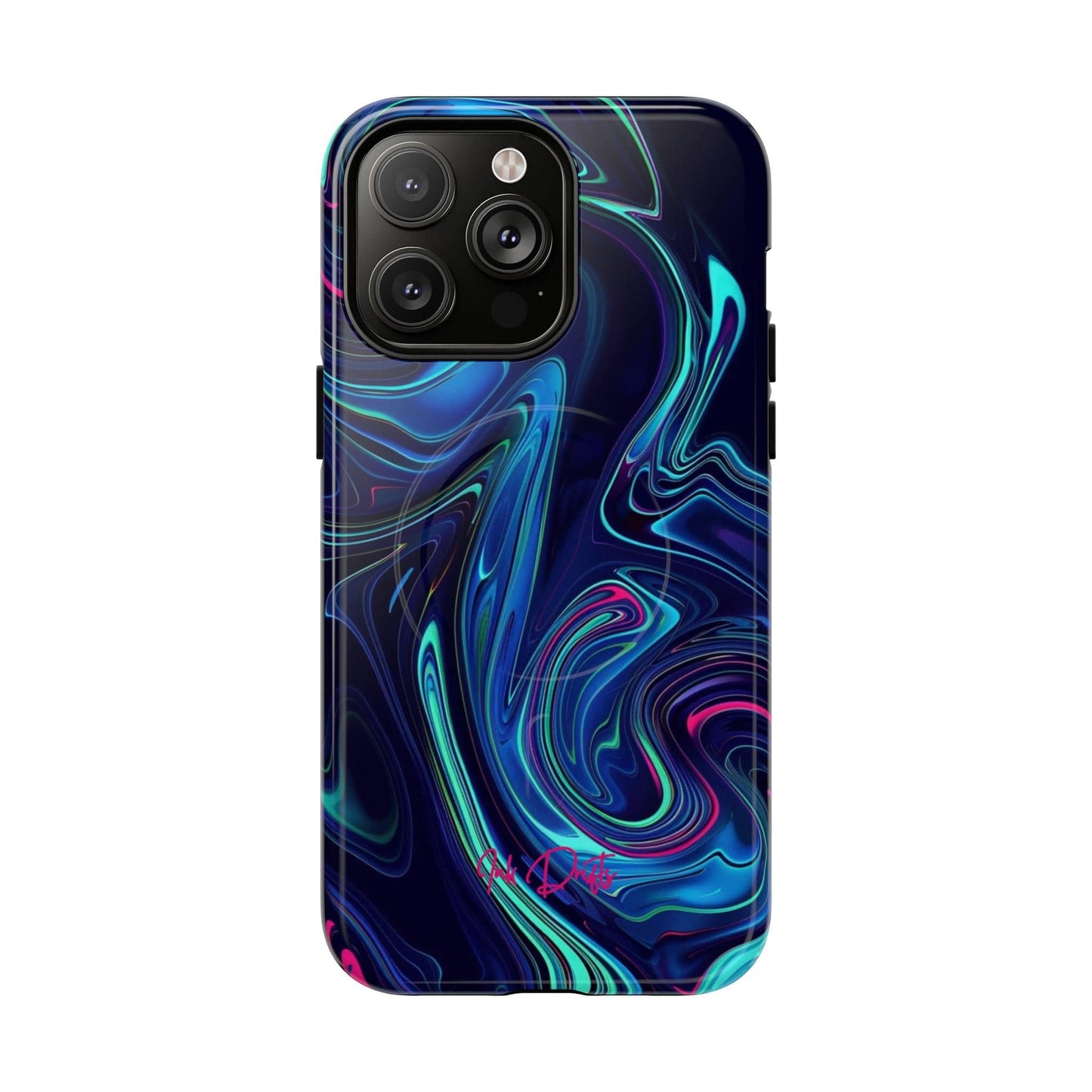 iPhone 14 Pro Max Glossy Phone Case - Neon Abyss | MagSafe iPhone Case