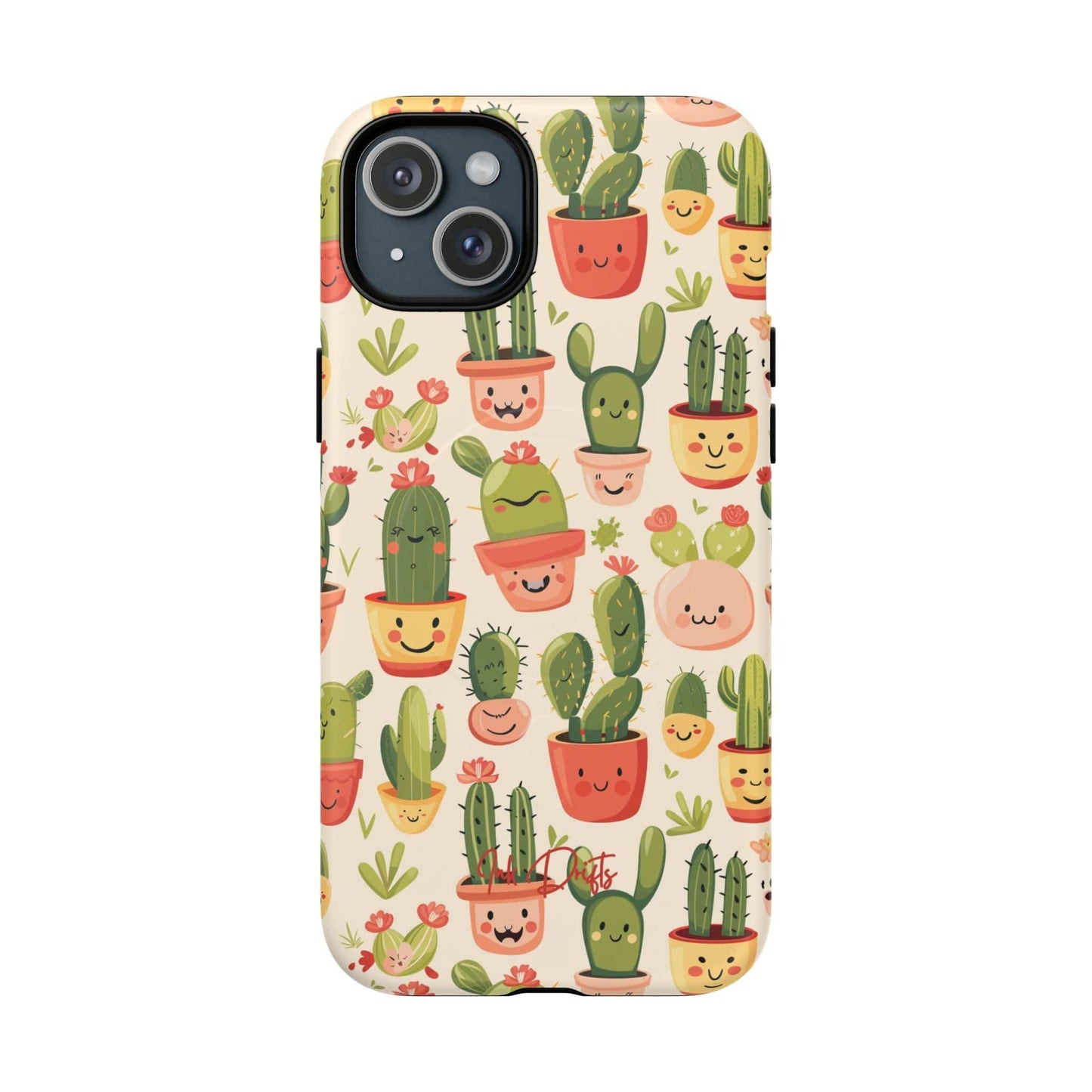iPhone 15 Plus Matte Phone Case - Cactus Joy | MagSafe iPhone Case
