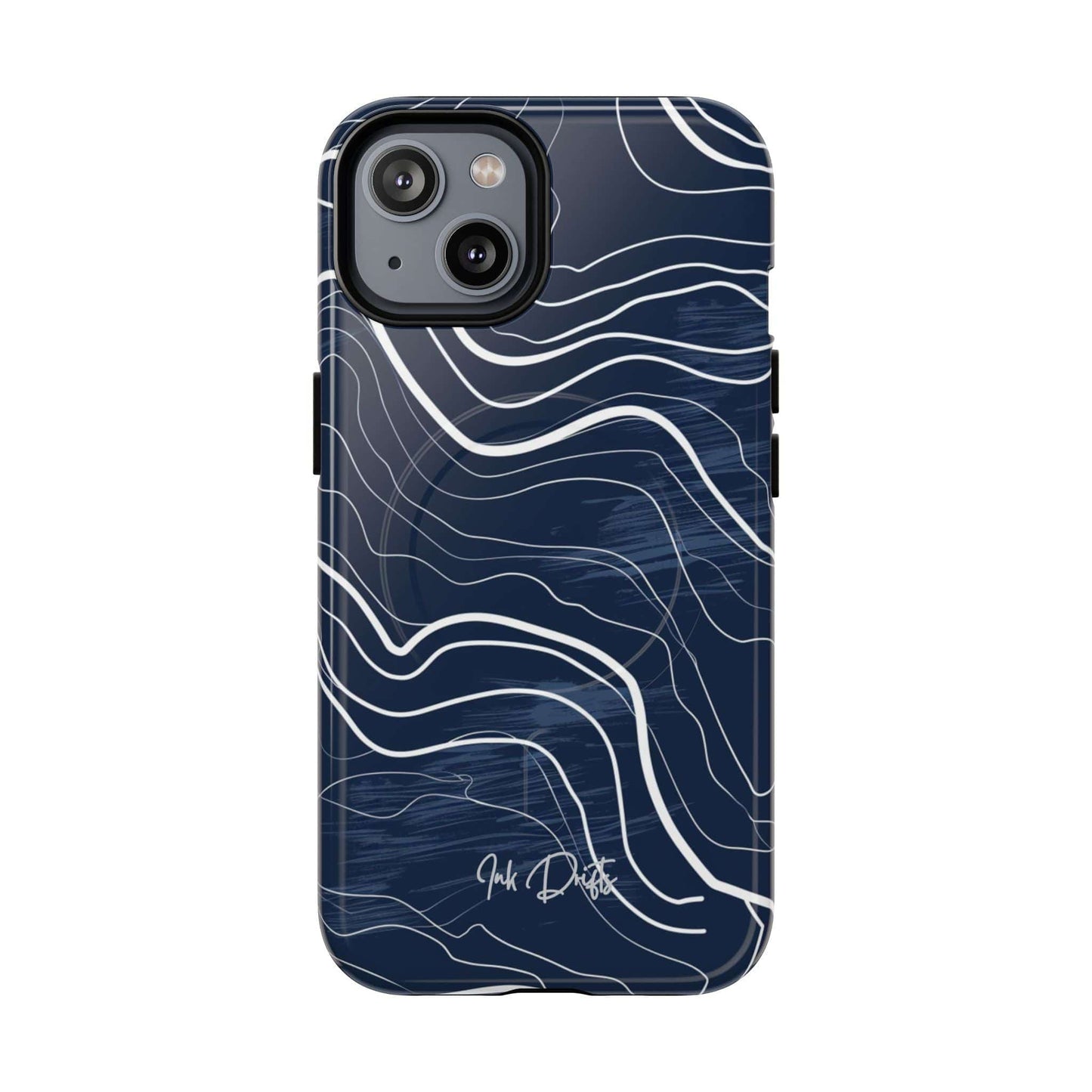 iPhone 14 Glossy Phone Case - Ocean Waves | MagSafe iPhone Case