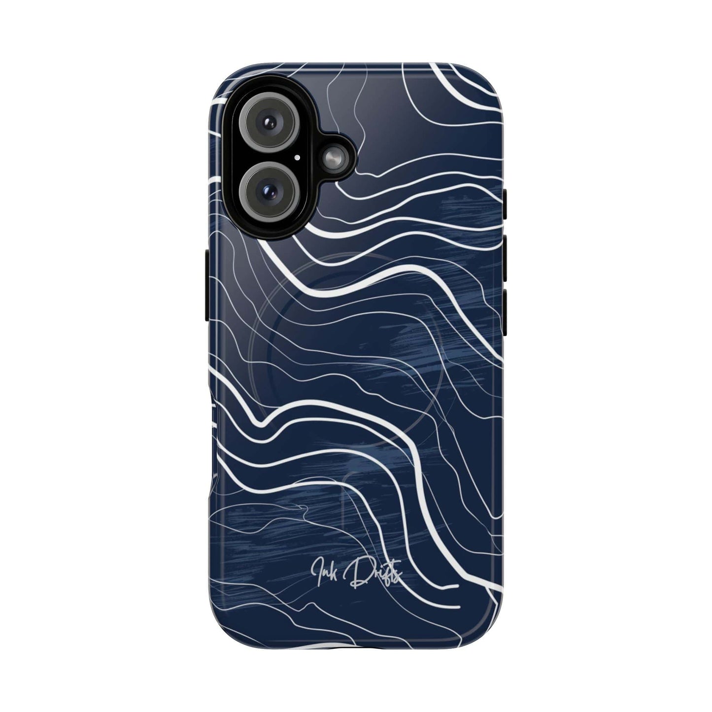 iPhone 16 Glossy Phone Case - Ocean Waves | MagSafe iPhone Case