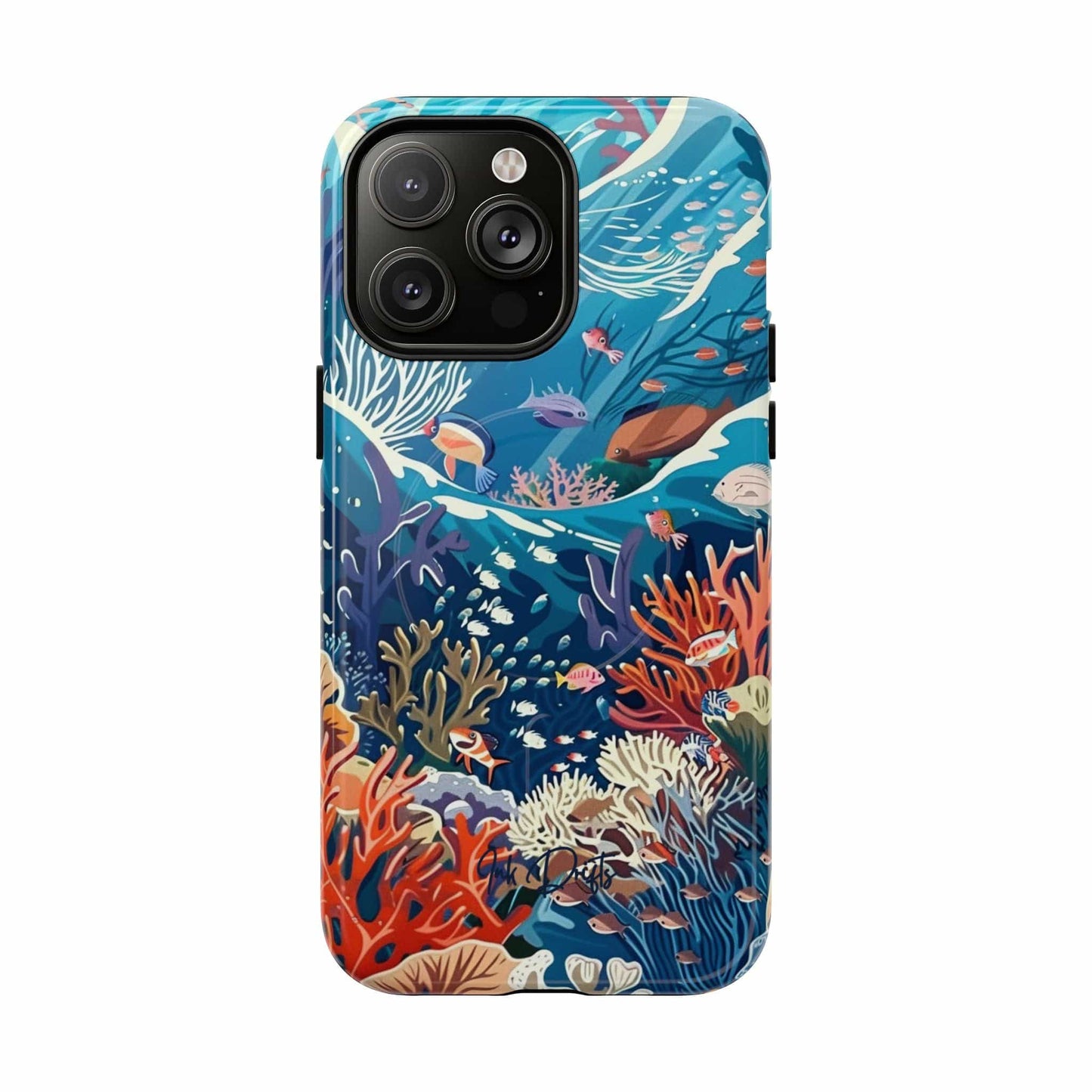 iPhone 14 Pro Max Glossy Phone Case - Coral Reef | MagSafe iPhone Case