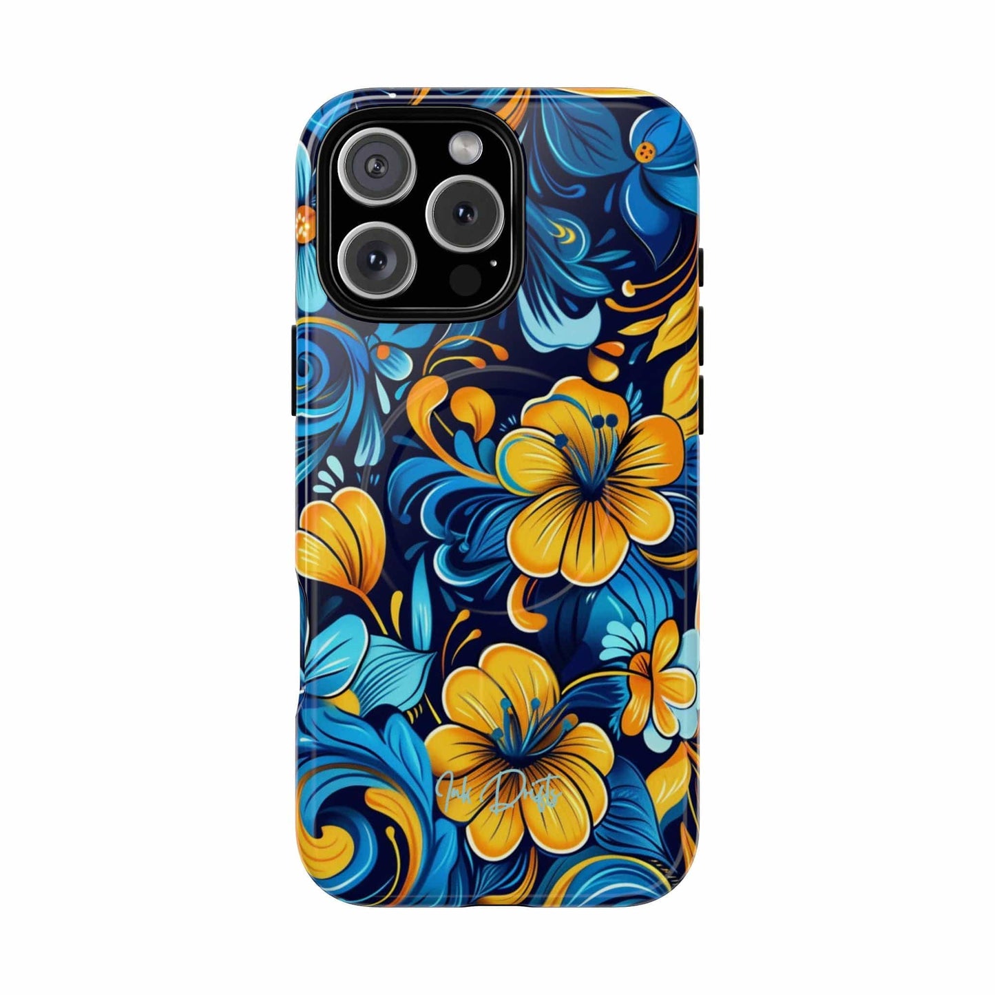 iPhone 16 Pro Max Glossy Phone Case - Floral Fusion | MagSafe iPhone Case