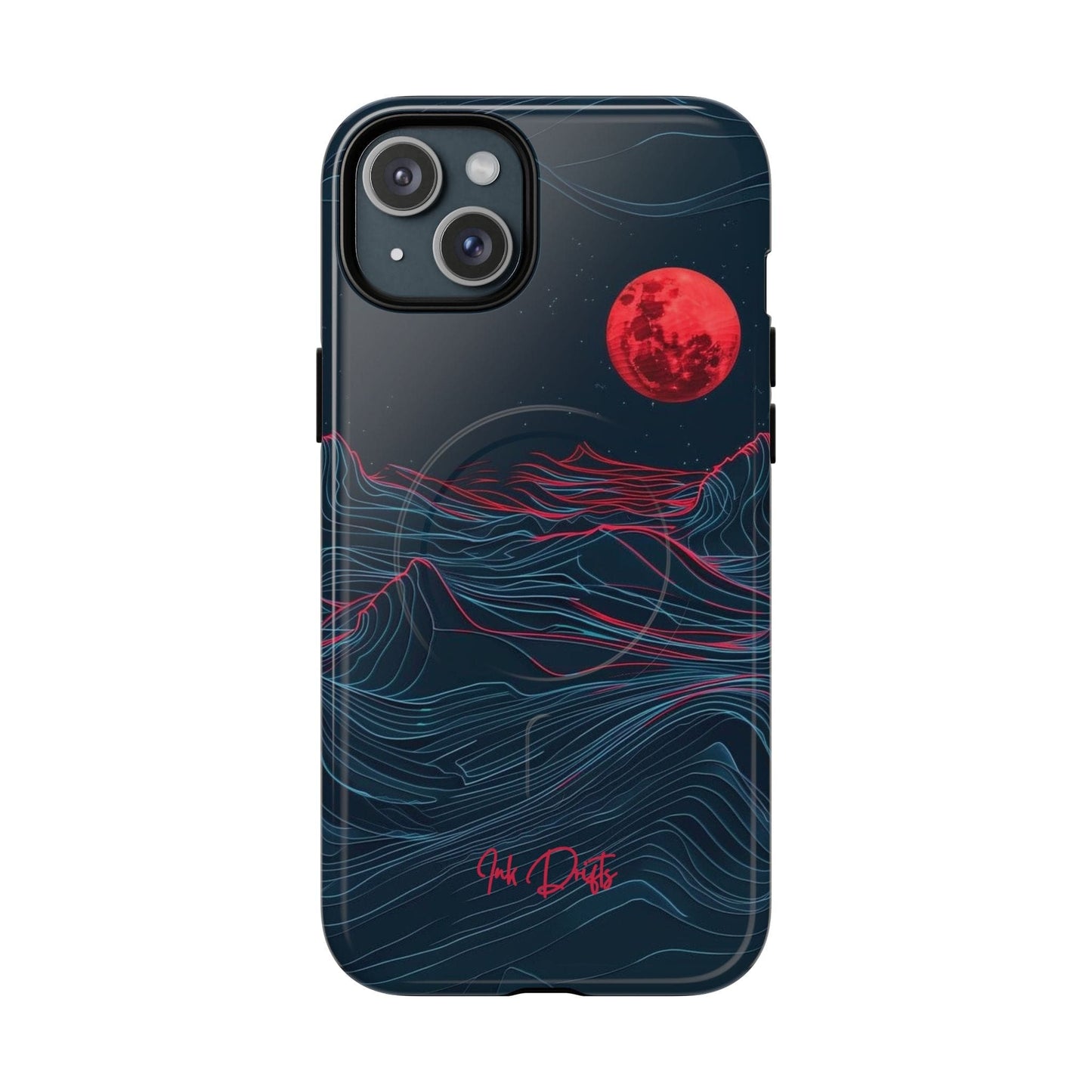 iPhone 15 Plus Glossy Phone Case - Blood Moon | MagSafe iPhone Case