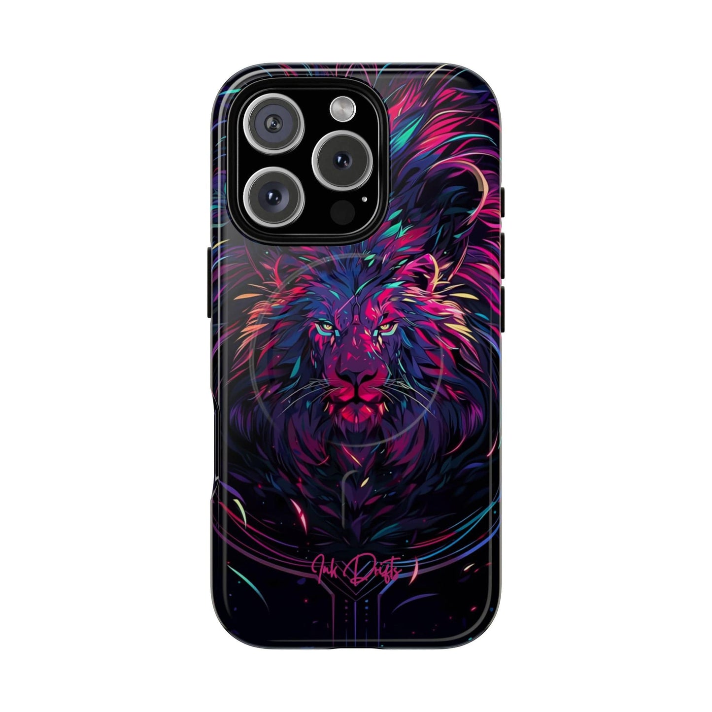 iPhone 16 Pro Glossy Phone Case - Neon Majesty | MagSafe iPhone Case