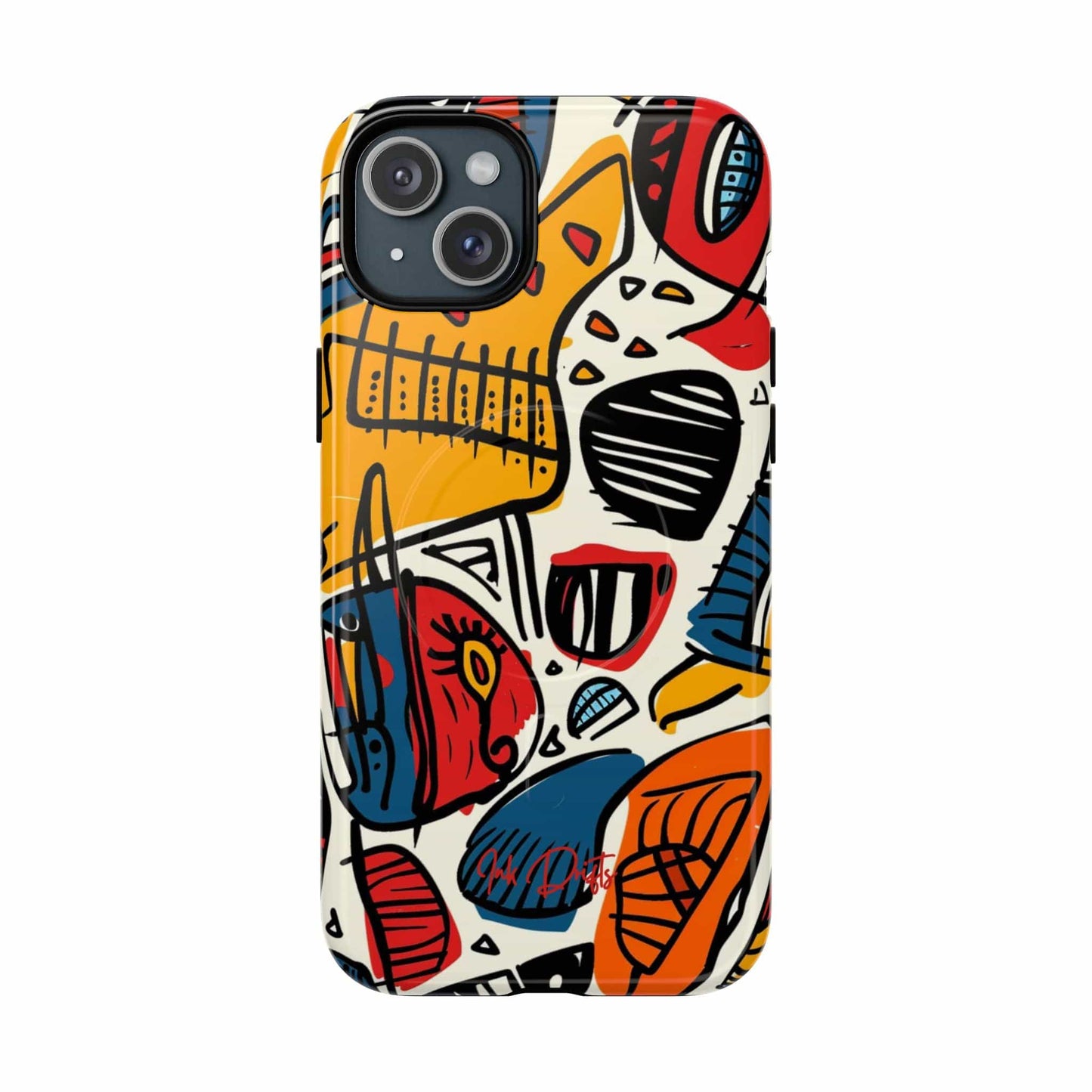iPhone 15 Plus Glossy Phone Case - Urban Rhythm | MagSafe iPhone Case