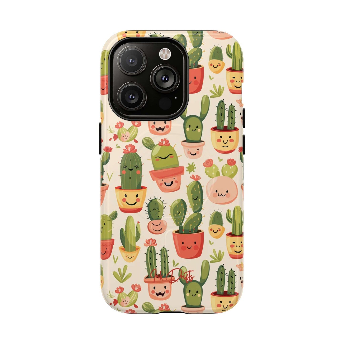 iPhone 14 Pro Glossy Phone Case - Cactus Joy | MagSafe iPhone Case