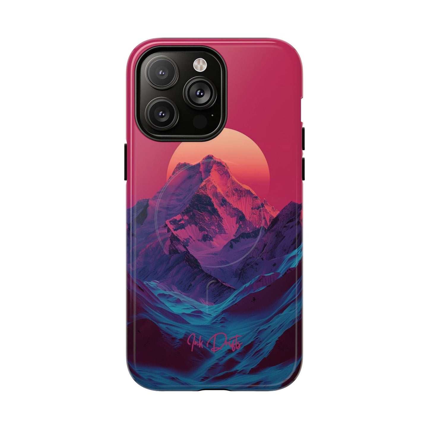 iPhone 14 Pro Max Glossy Phone Case - Mountain Aura | MagSafe iPhone Case