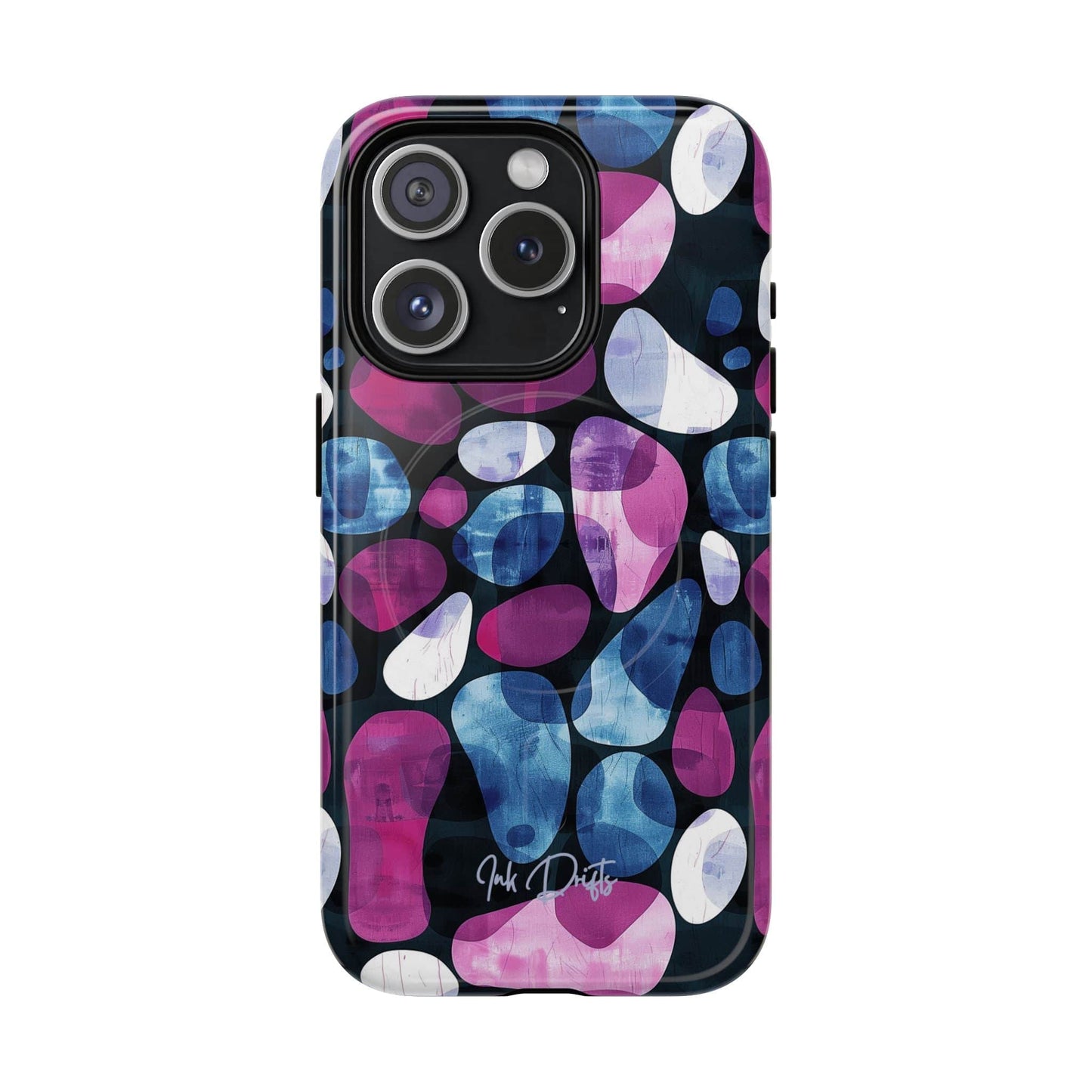 iPhone 15 Pro Glossy Phone Case - Pebbles | MagSafe iPhone Case