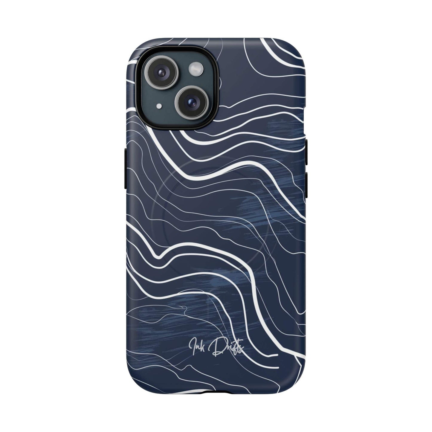 iPhone 15 Matte Phone Case - Ocean Waves | MagSafe iPhone Case