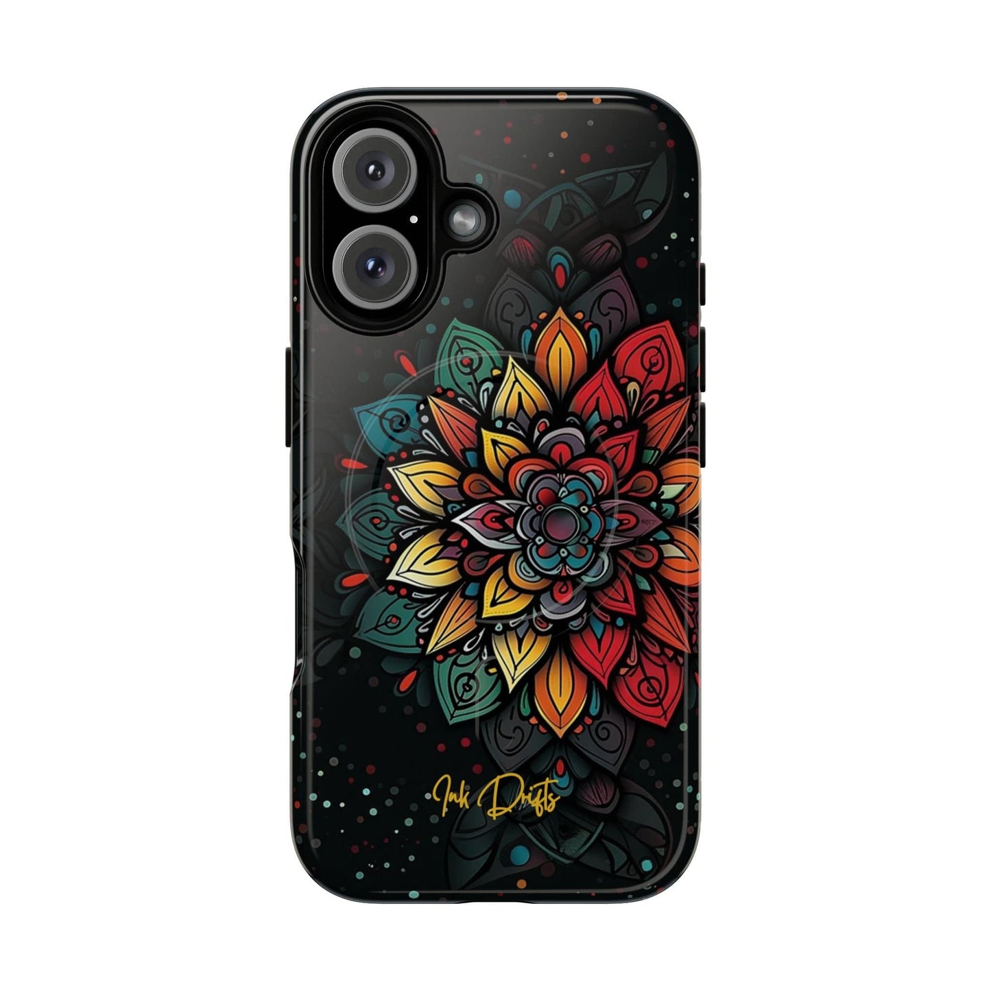 iPhone 16 Glossy Phone Case - Mandala Radiance | MagSafe iPhone Case
