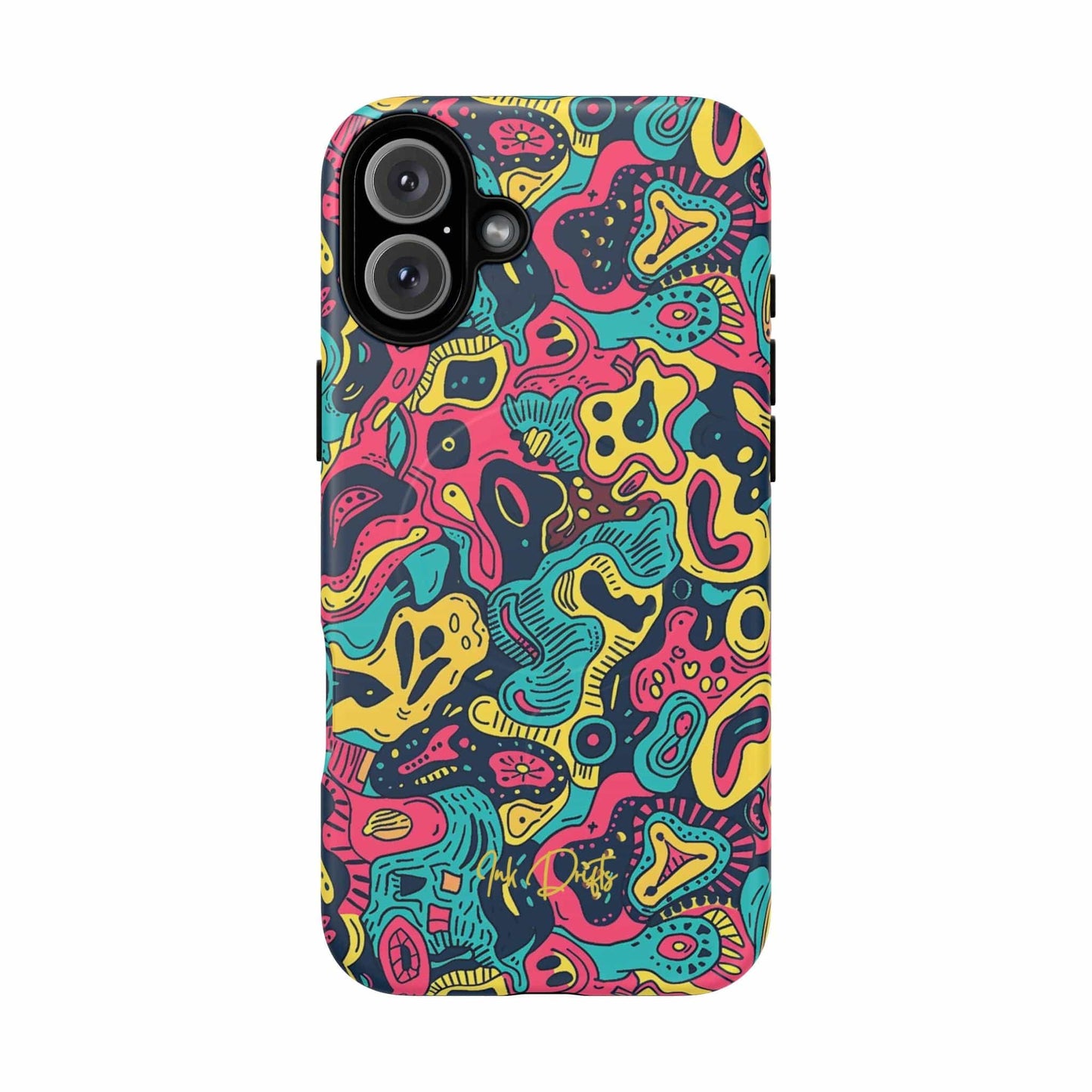 iPhone 16 Plus Matte Phone Case - Psychedelic Pop | MagSafe iPhone Case