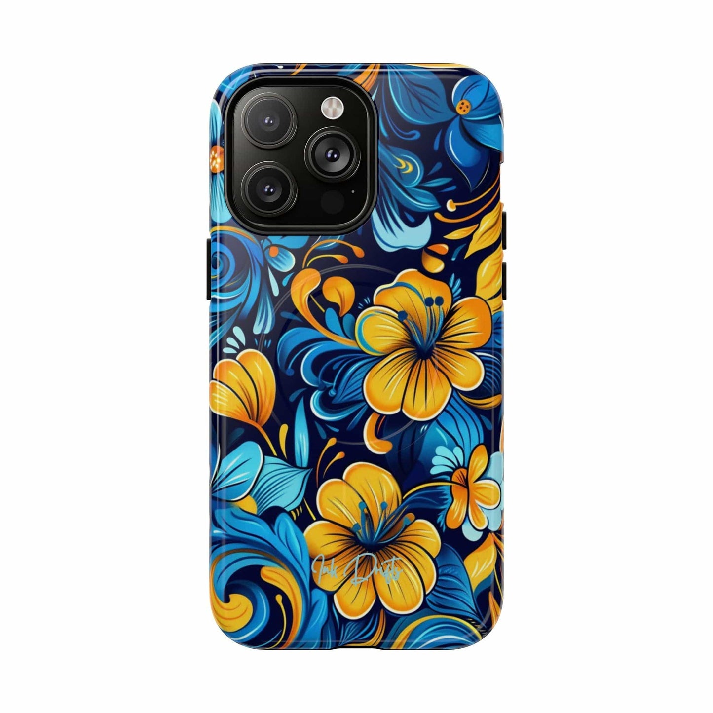iPhone 14 Pro Max Glossy Phone Case - Floral Fusion | MagSafe iPhone Case
