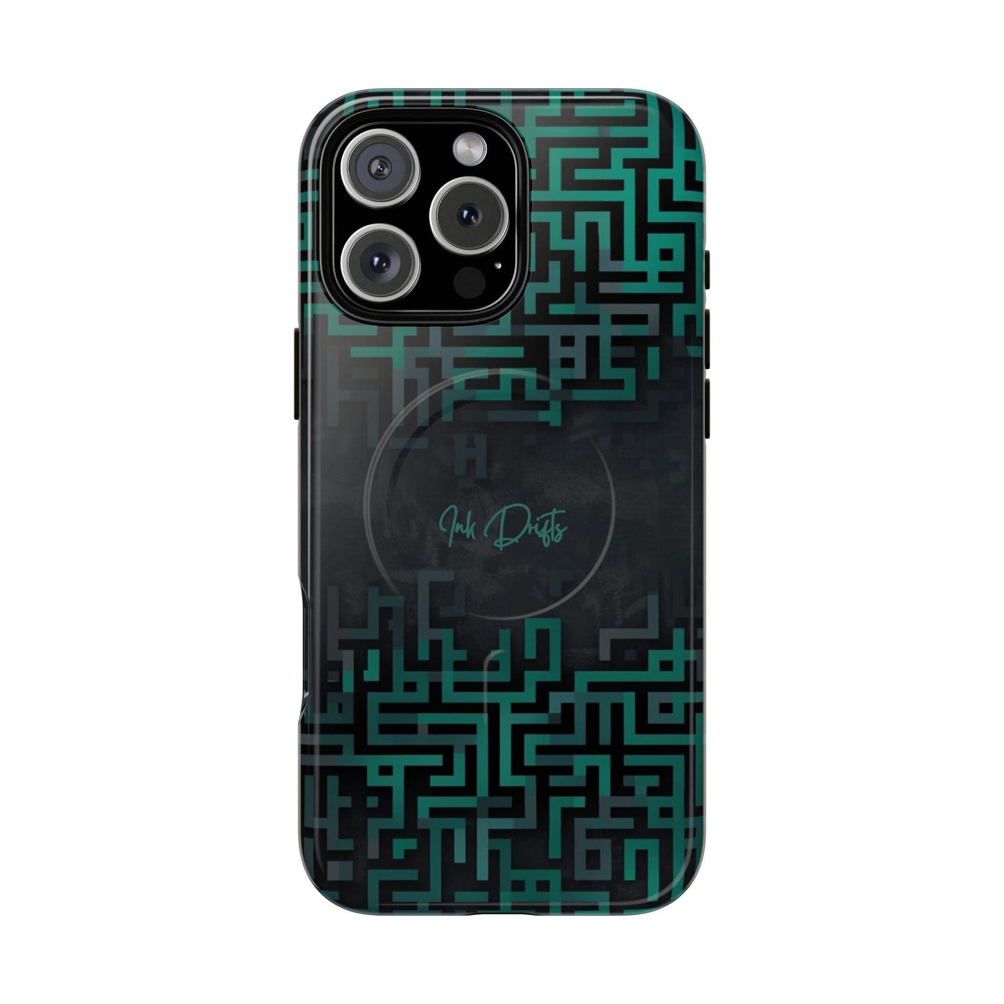 iPhone 16 Pro Max Glossy Phone Case - Cyber Circuit | MagSafe iPhone Case