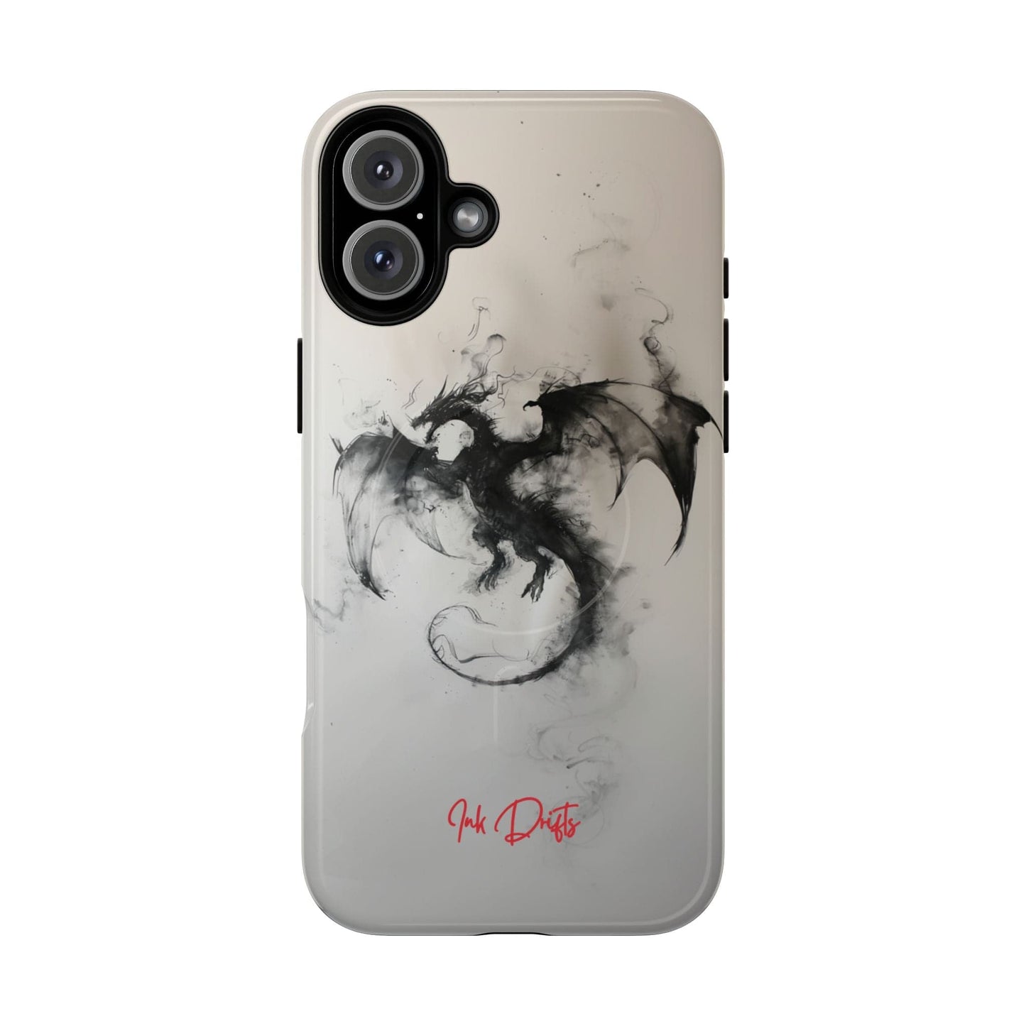 iPhone 16 Plus Glossy Phone Case - Smoky Dragon | MagSafe iPhone Case