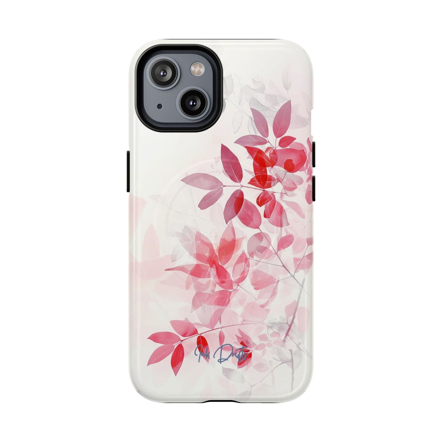 iPhone 14 Glossy Phone Case - Whispering Leaves | MagSafe iPhone Case