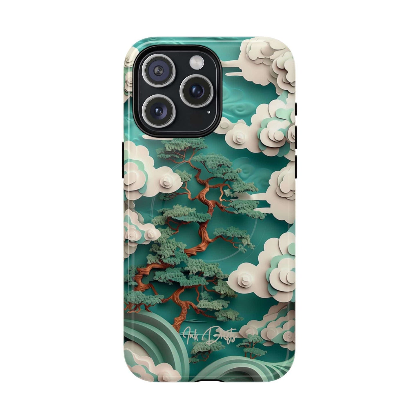 iPhone 15 Pro Max Glossy Phone Case - Celestial Bonsai | MagSafe iPhone Case