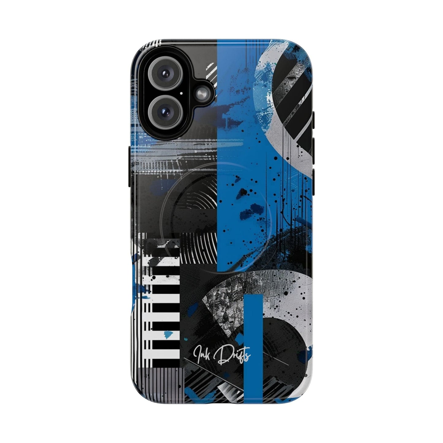 iPhone 16 Plus Glossy Phone Case - Urban Geometry | MagSafe iPhone Case