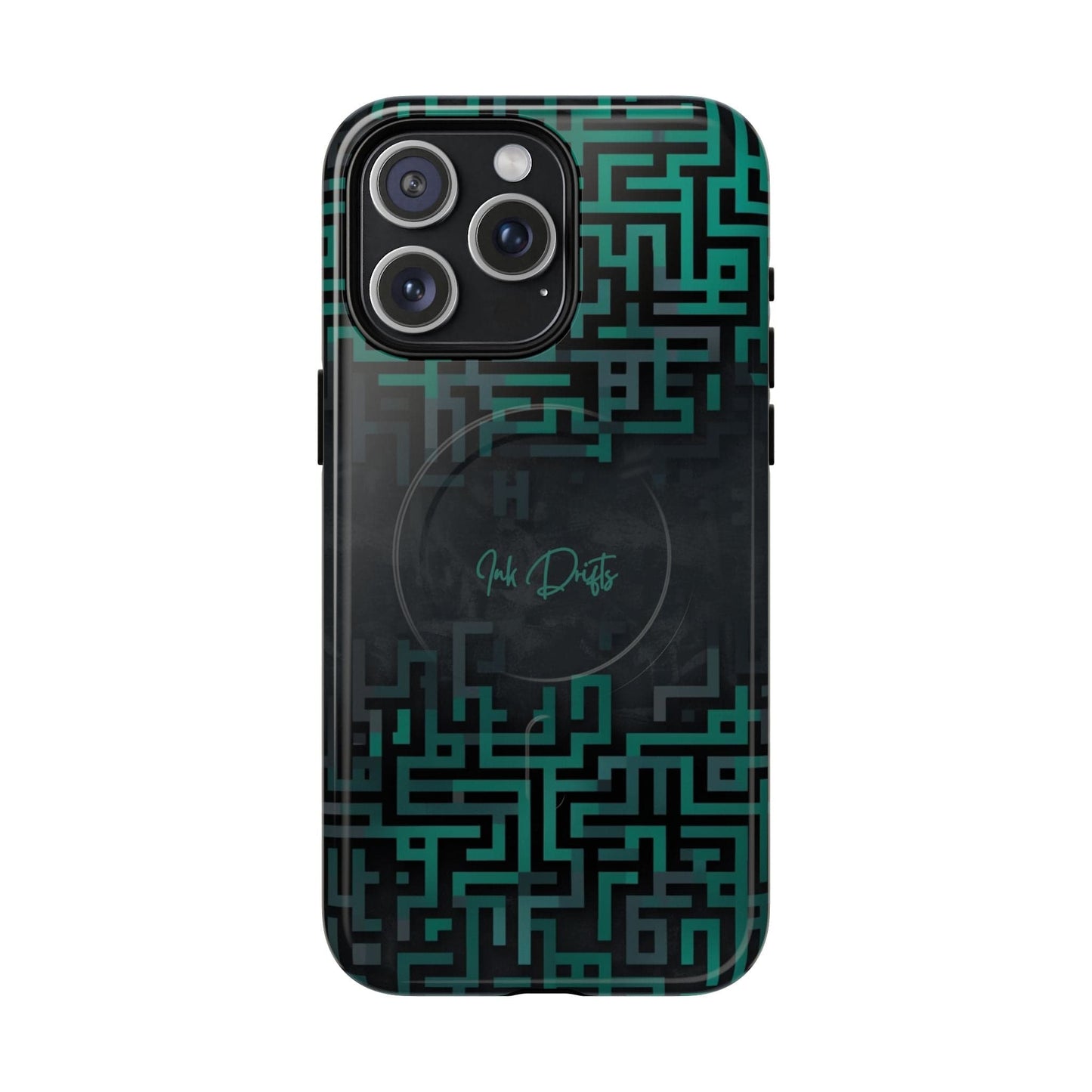 iPhone 15 Pro Max Glossy Phone Case - Cyber Circuit | MagSafe iPhone Case