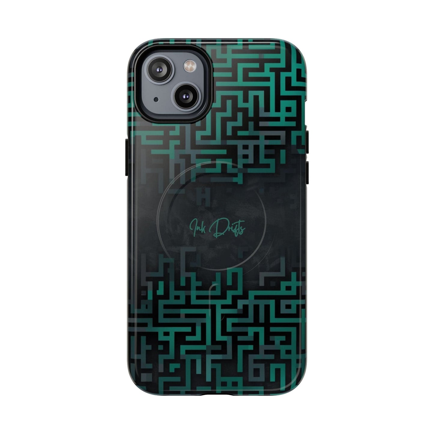 iPhone 14 Plus Glossy Phone Case - Cyber Circuit | MagSafe iPhone Case