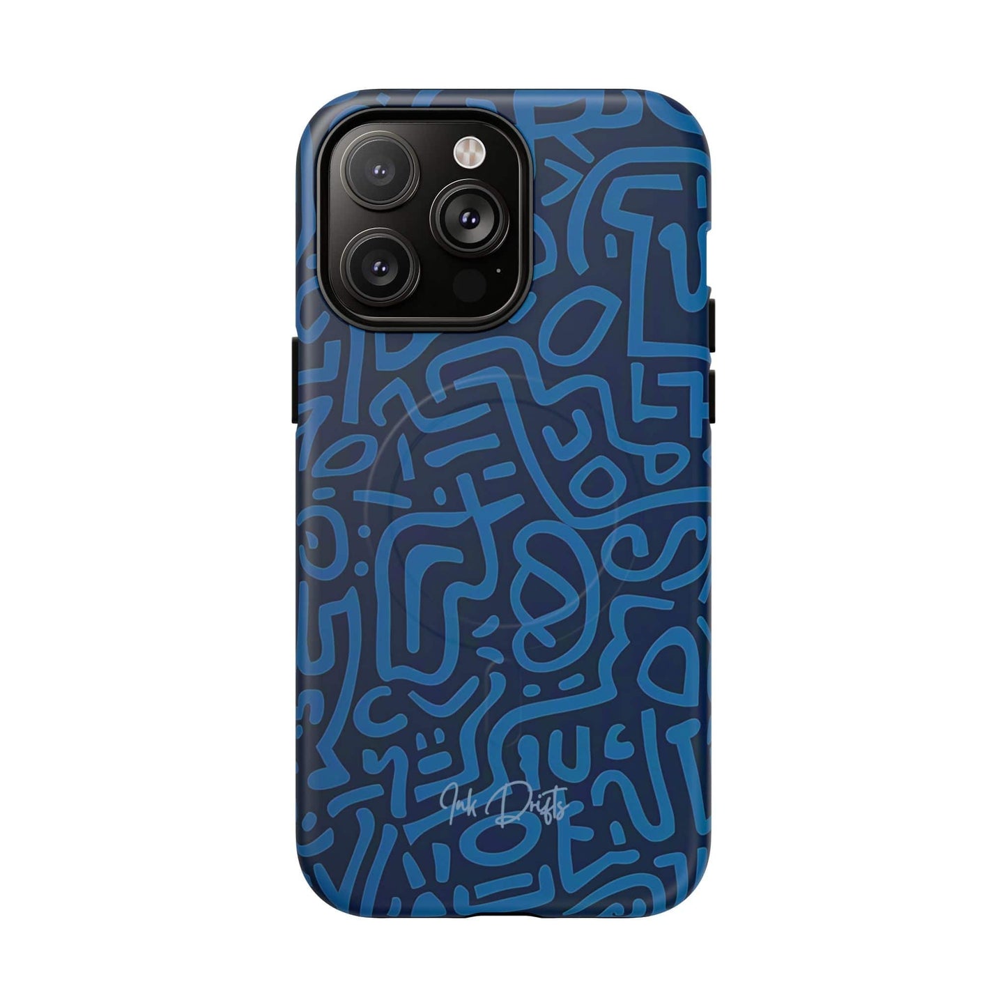 iPhone 14 Pro Max Matte Phone Case - Azure Labyrinth | MagSafe iPhone Case