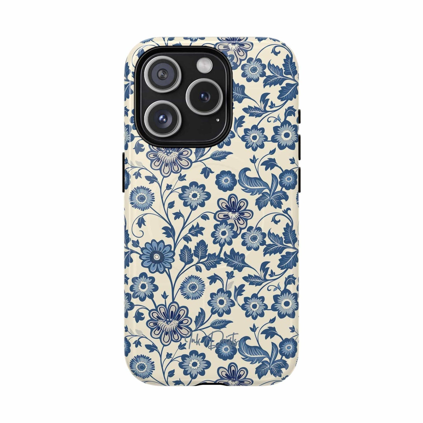 iPhone 15 Pro Glossy Phone Case - Colonial Garden | MagSafe iPhone Case