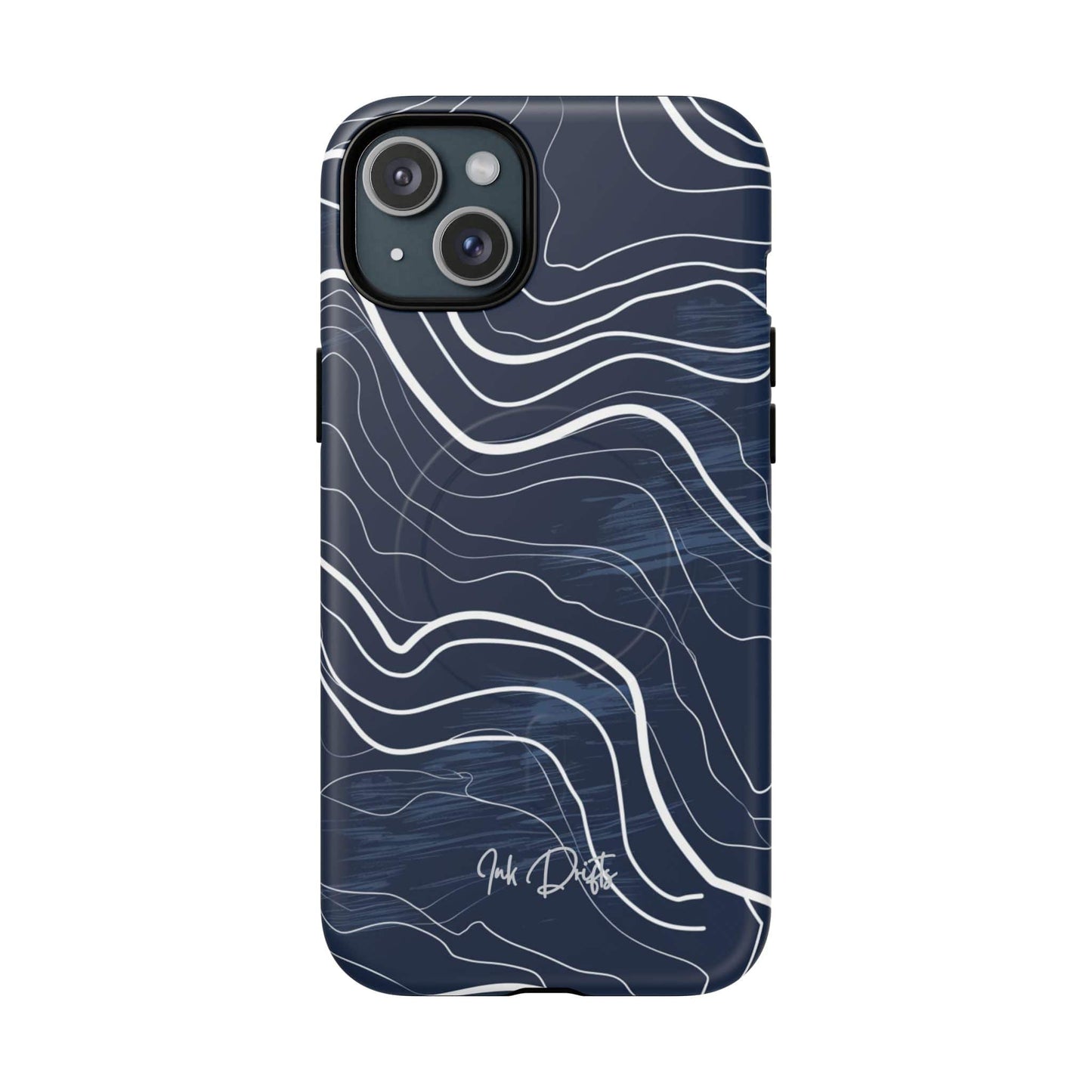 iPhone 15 Plus Matte Phone Case - Ocean Waves | MagSafe iPhone Case