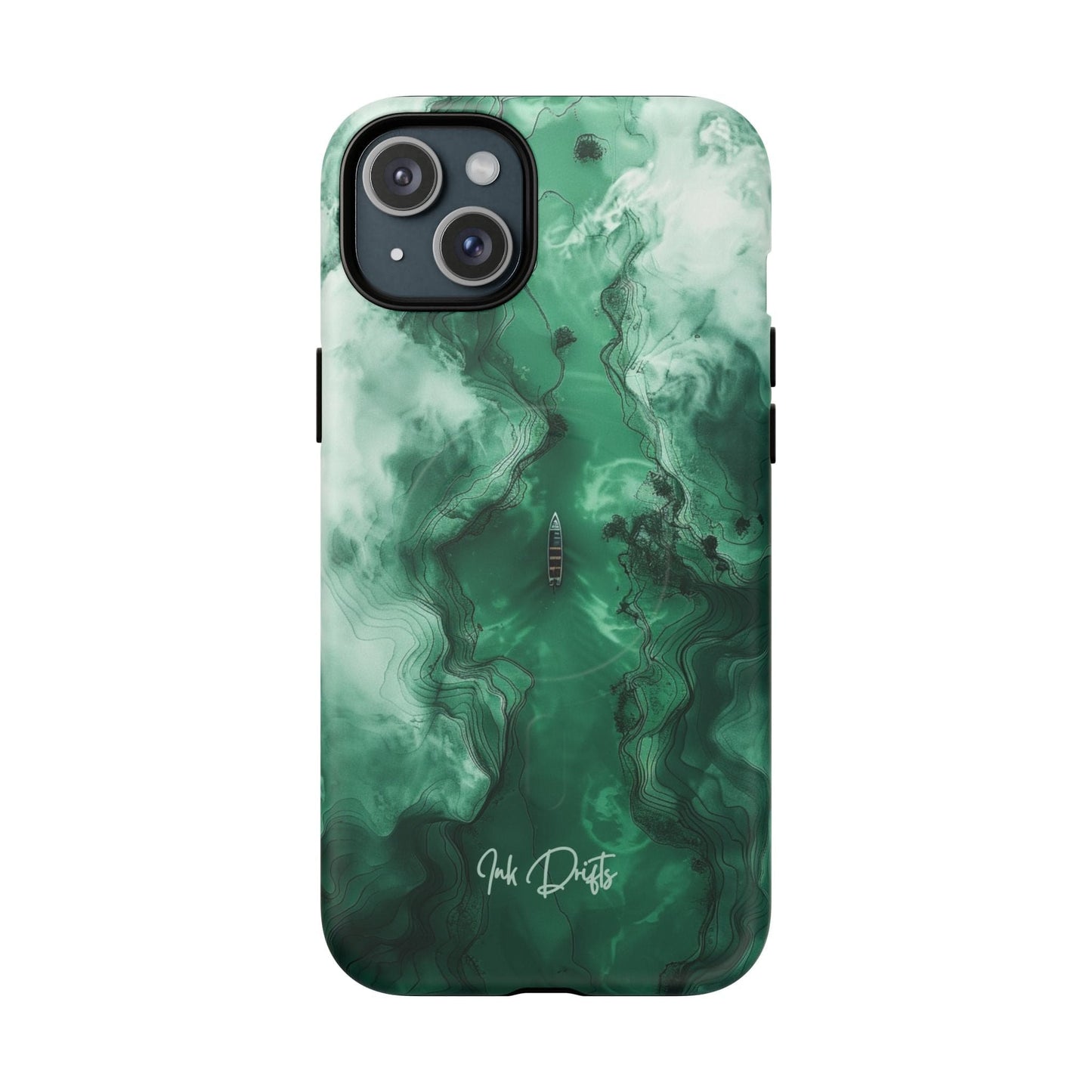 iPhone 15 Plus Matte Phone Case - Emerald Voyage | MagSafe iPhone Case
