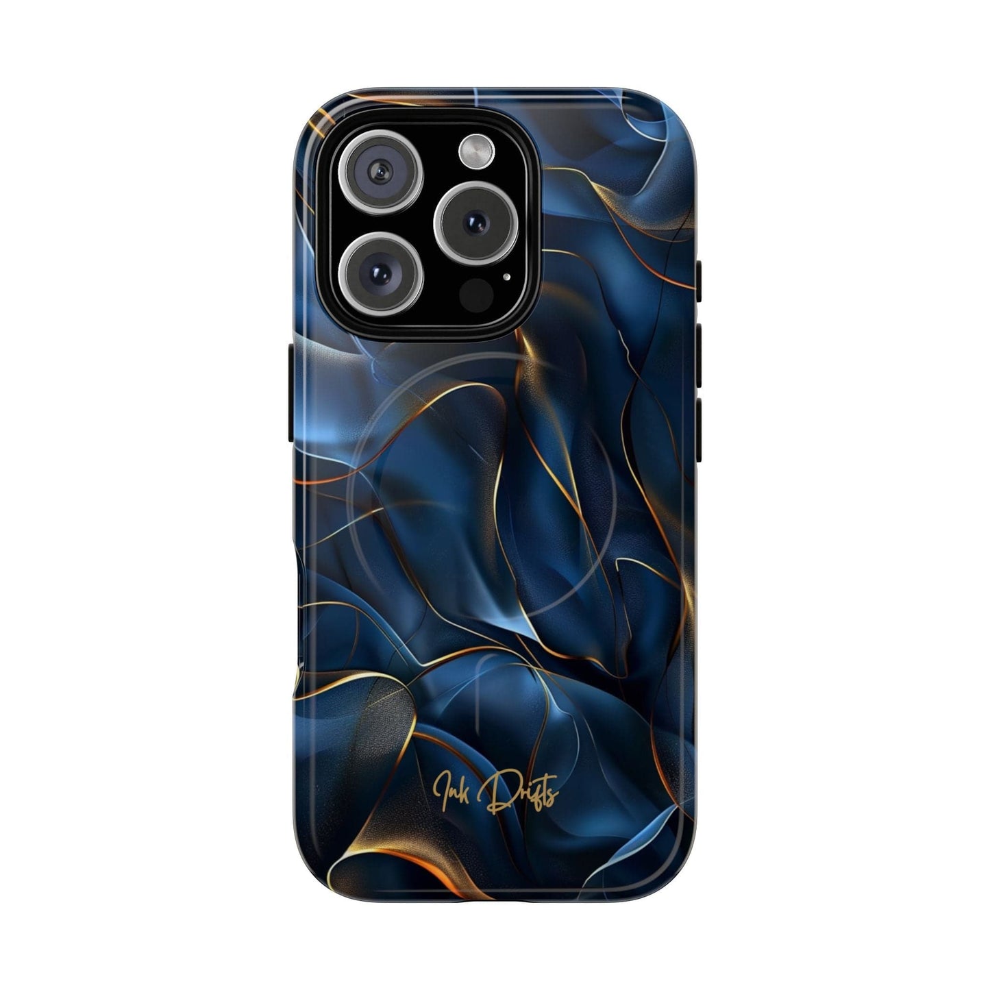 iPhone 16 Pro Glossy Phone Case - Golden Currents | MagSafe iPhone Case