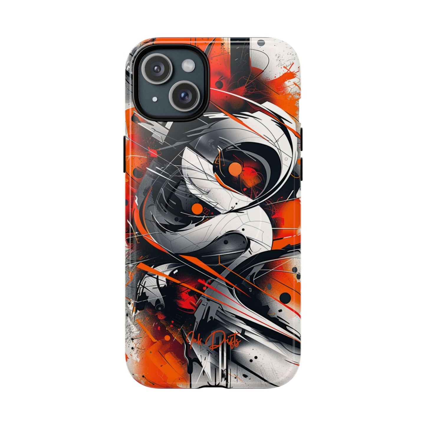 iPhone 15 Plus Glossy Phone Case - Urban Vortex | MagSafe iPhone Case